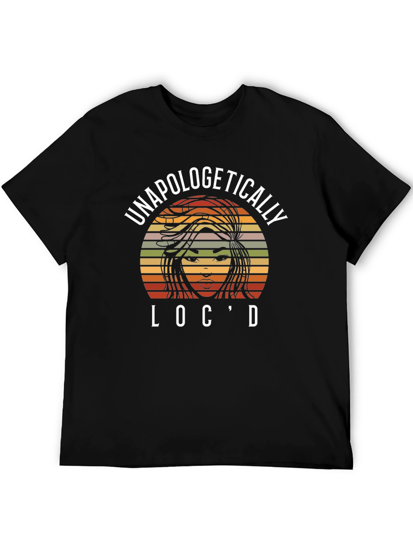 Black Unapologetically Loc'd T-Shirt - Retro Design view 5