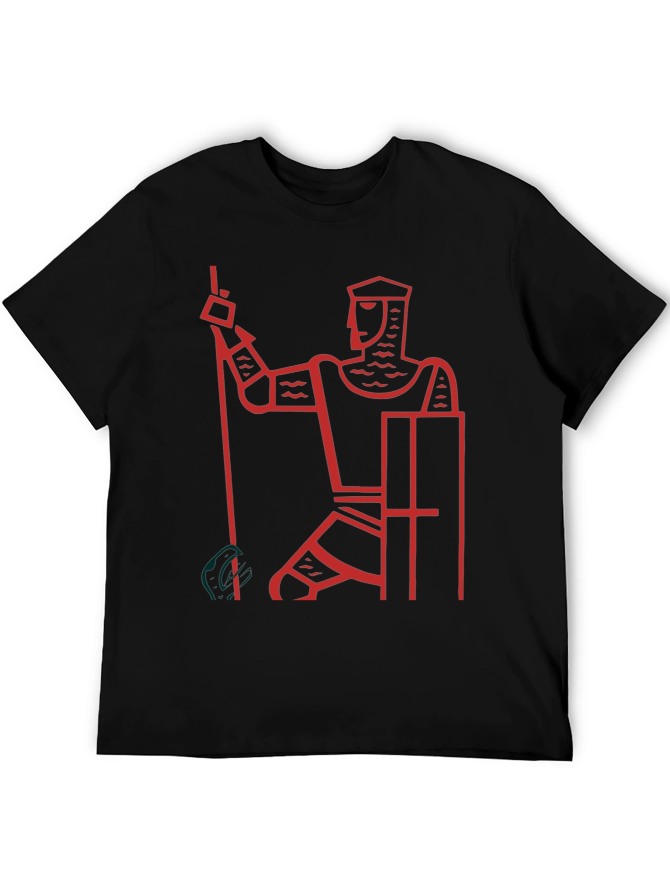 Black Knight Graphic Tee - Black Cotton Casual T-Shirt view 5