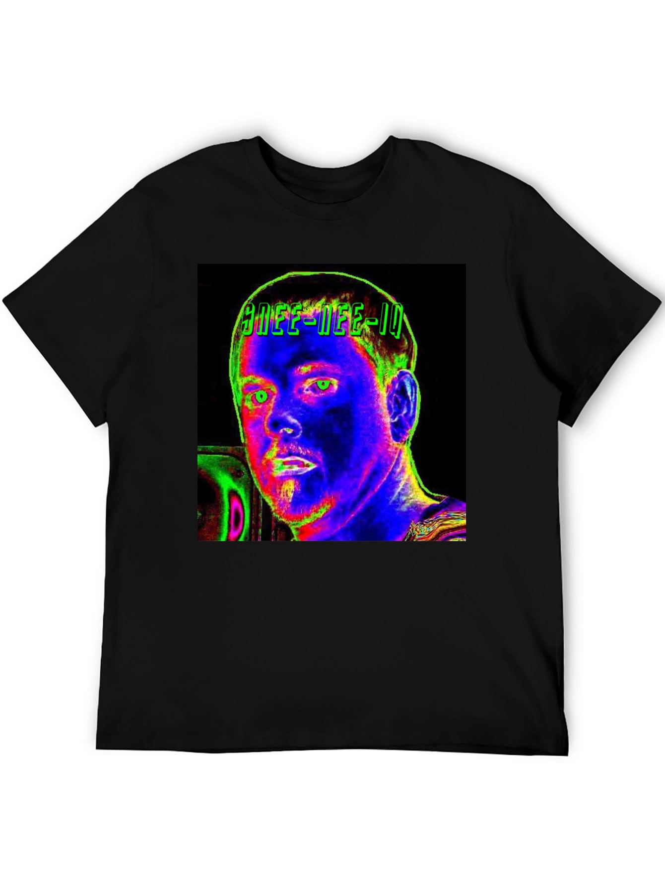 Black Unique Graphic Print Black T-Shirt view 5