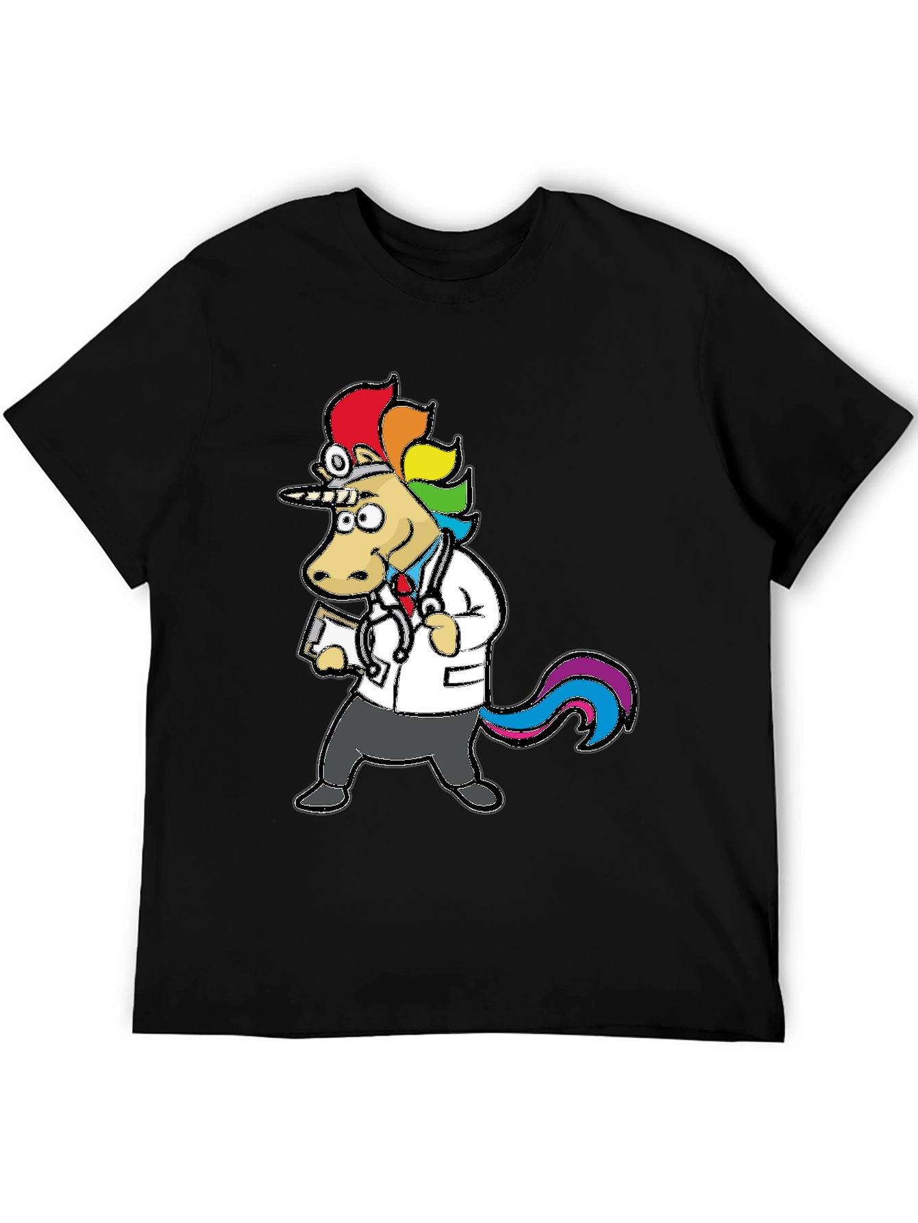 Black Doctor Unicorn T-Shirt - Fun & Unique Design view 5