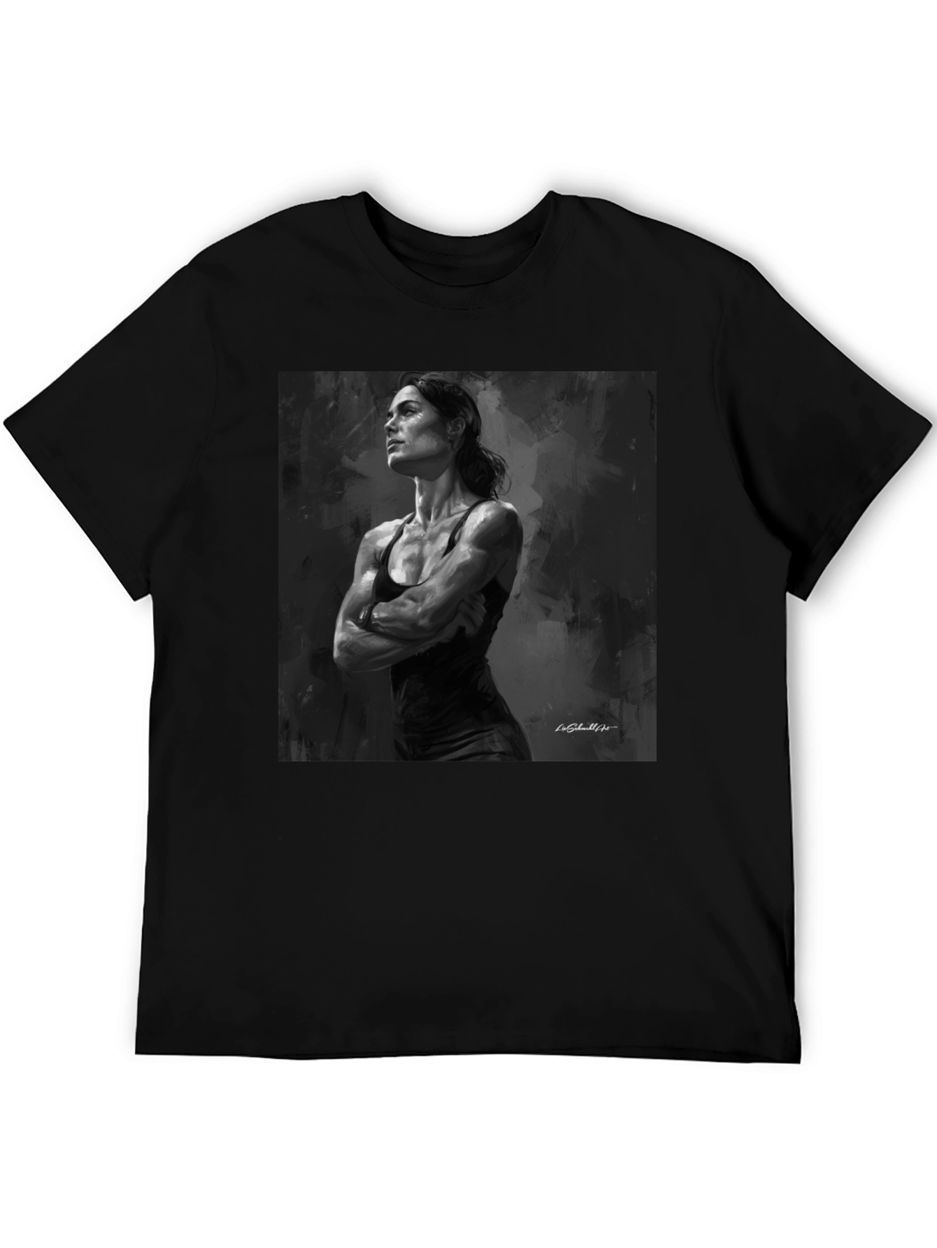 Black Black Graphic Tee - Empowered Woman Design view 5