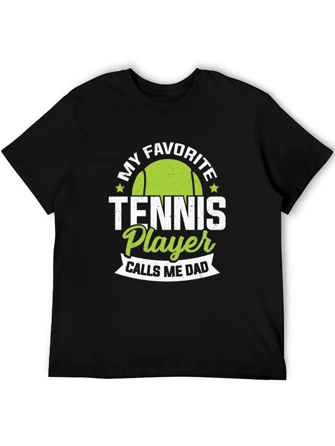 Black My Favorite Tennis Player Calls Me Dad T-Shirt view 5