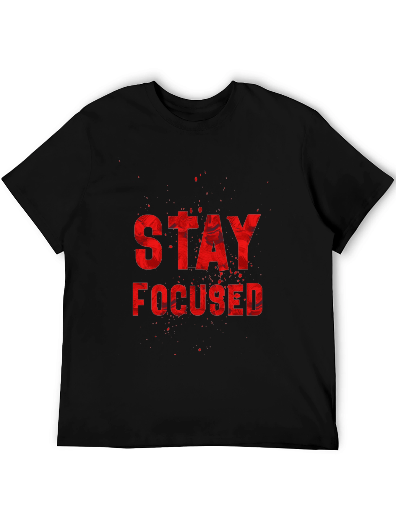 Black Stay Focused Graphic T-Shirt view 5