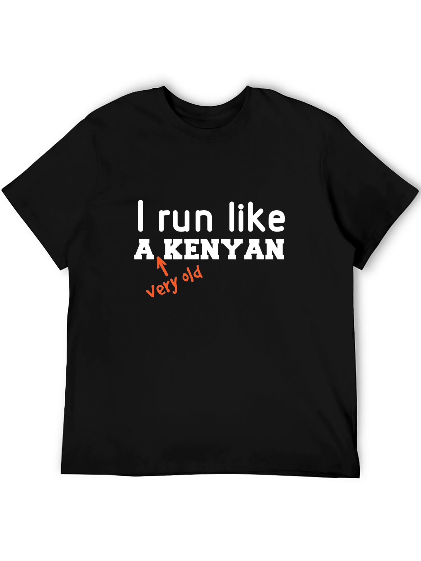 Black Funny I Run Like A Kenyan Graphic Tee view 5
