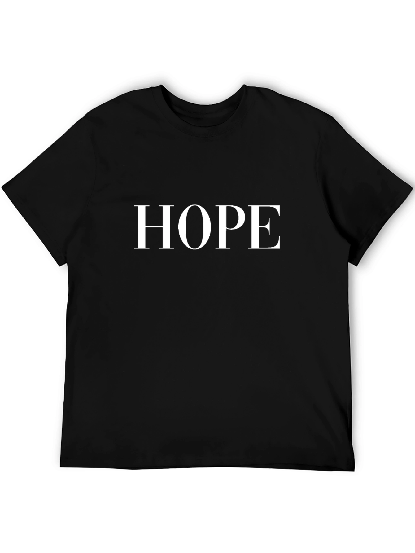 Black HOPE Graphic Tee - Classic Crew Neck Cotton T-Shirt view 5