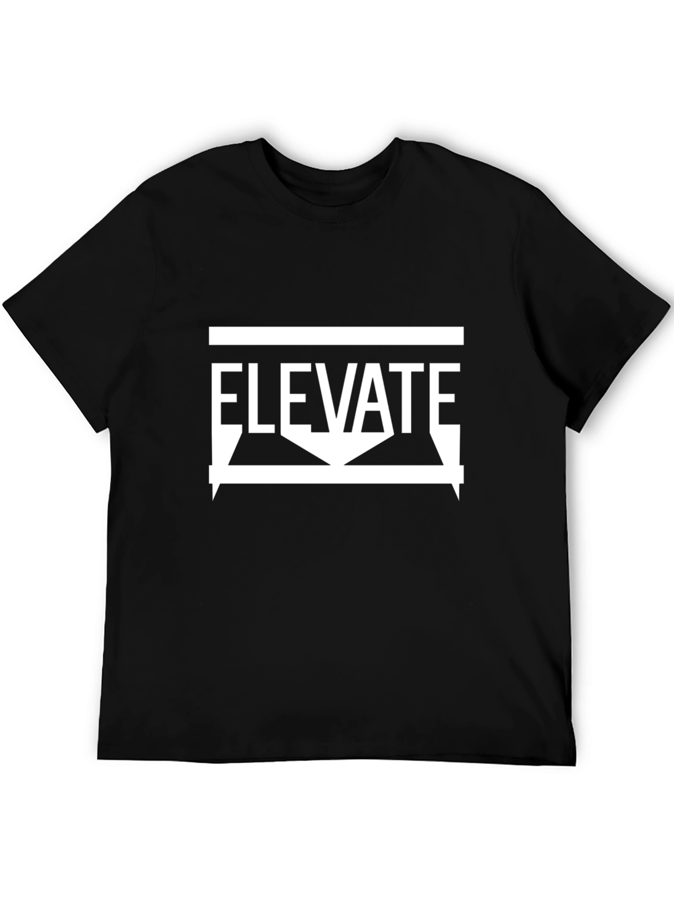 Black Elevate Graphic Tee - Bold Statement Shirt view 5