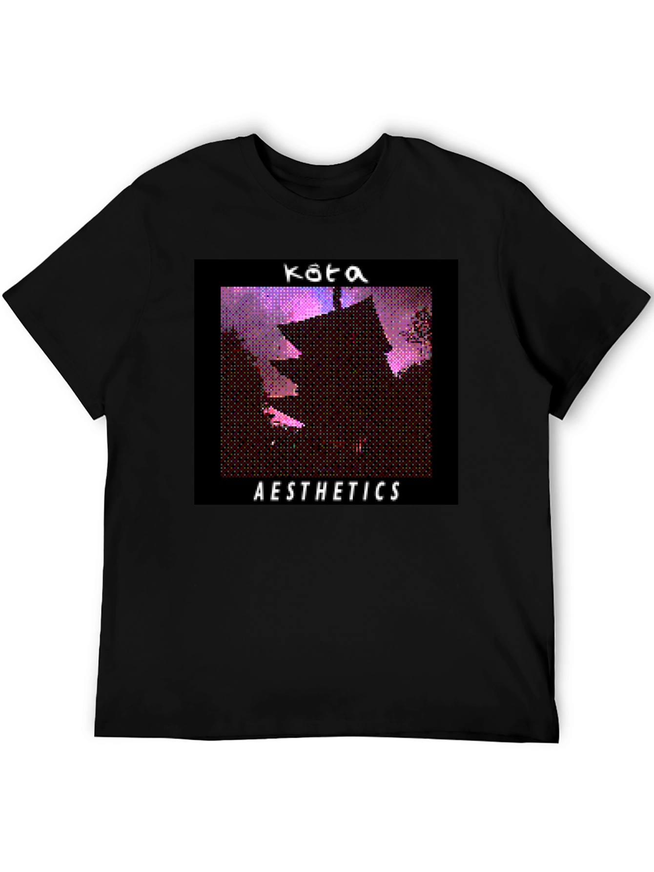 Black Kota Aesthetics Black T-Shirt view 5