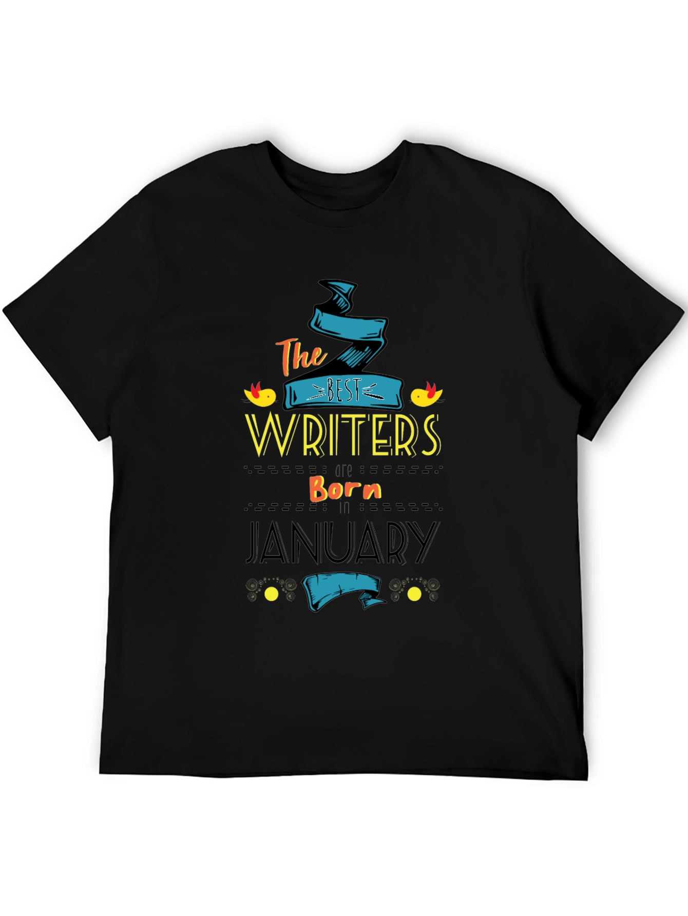 Black Best Writers Born in January - T-Shirt view 5