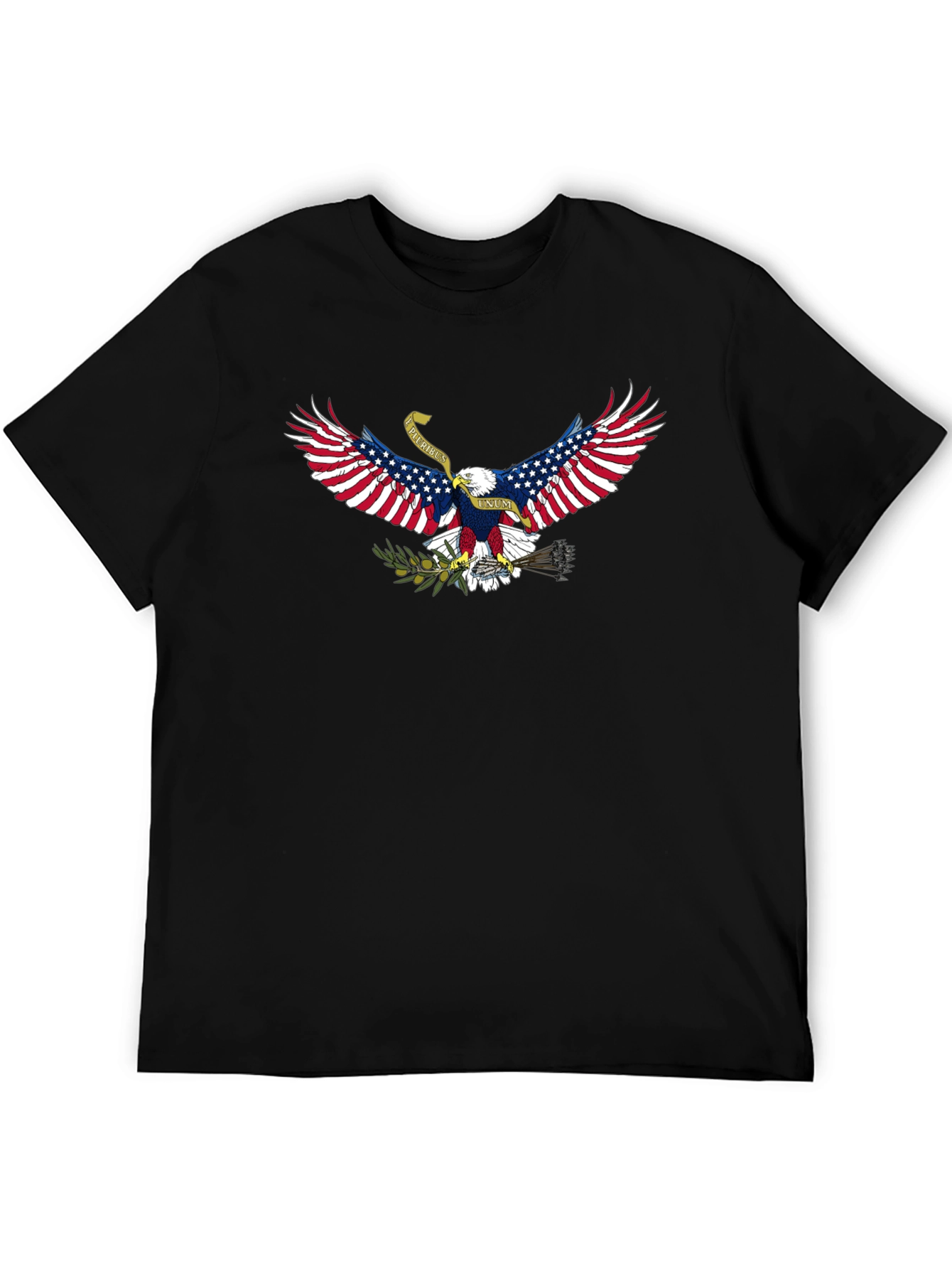 Black Patriotic Eagle Graphic T-Shirt view 5