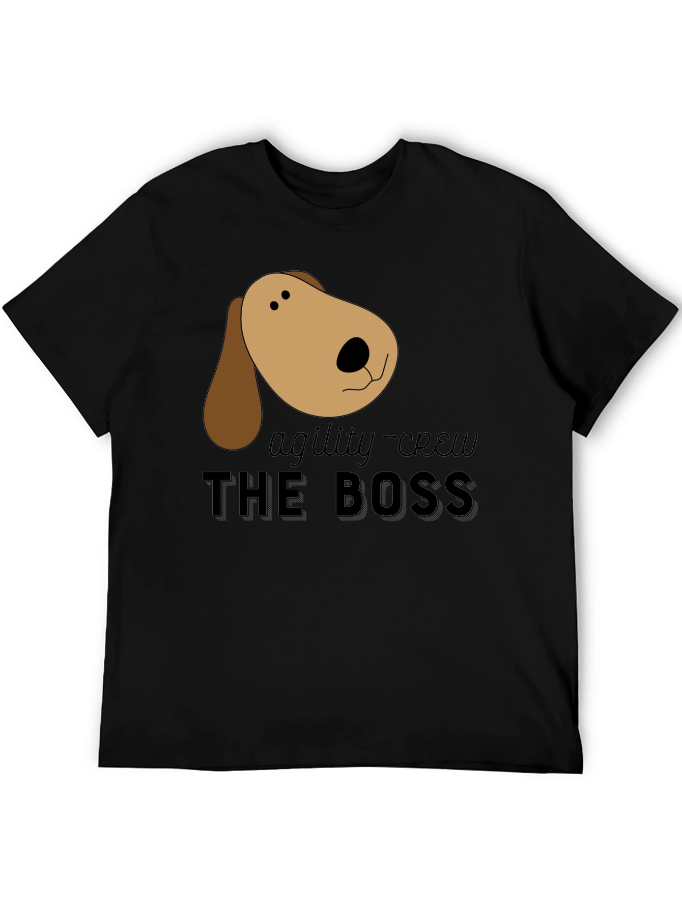 Black Agility Crew Dog Boss Black T-Shirt view 5