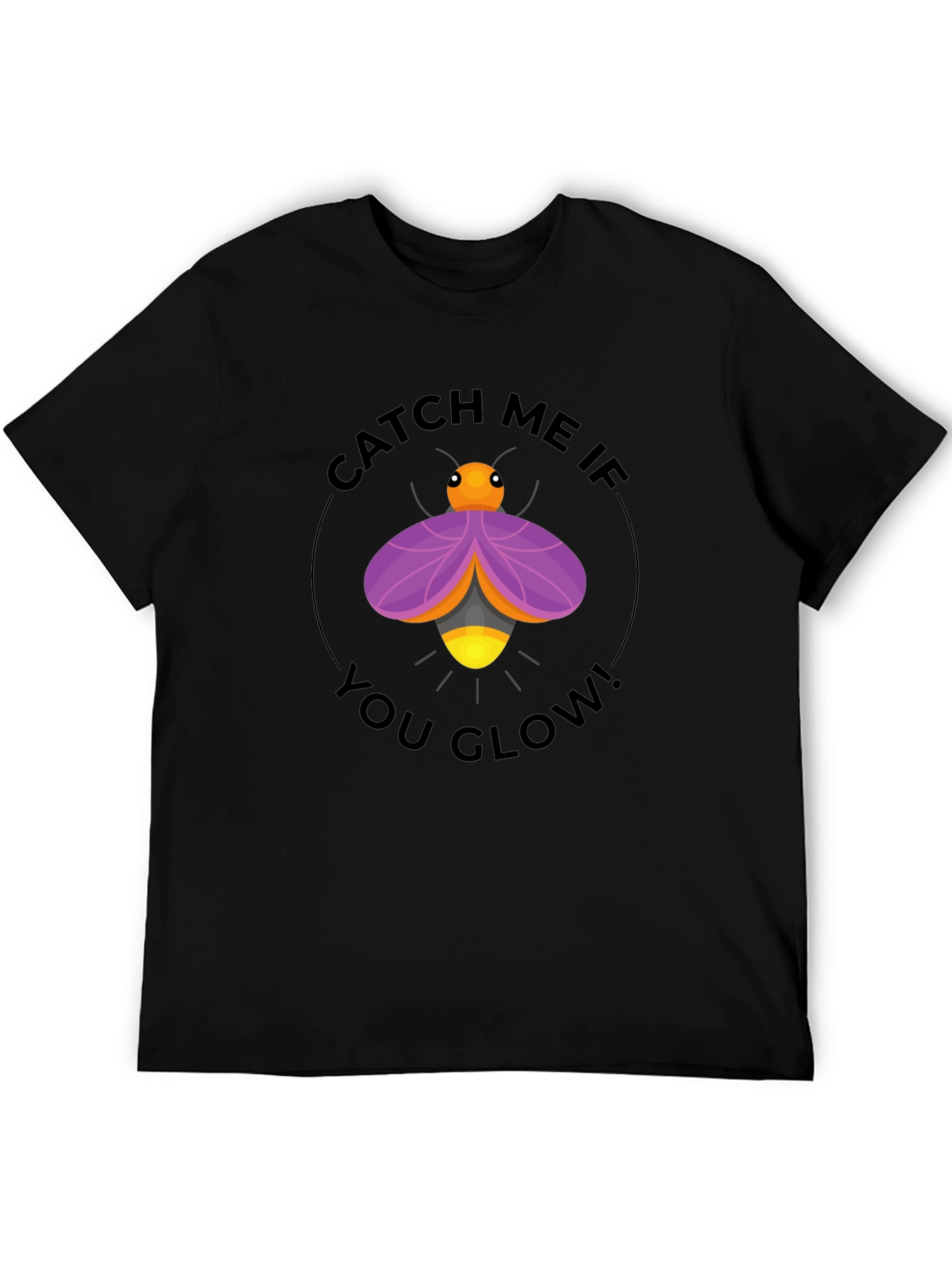 Black Catch Me If You Glow T-Shirt view 5