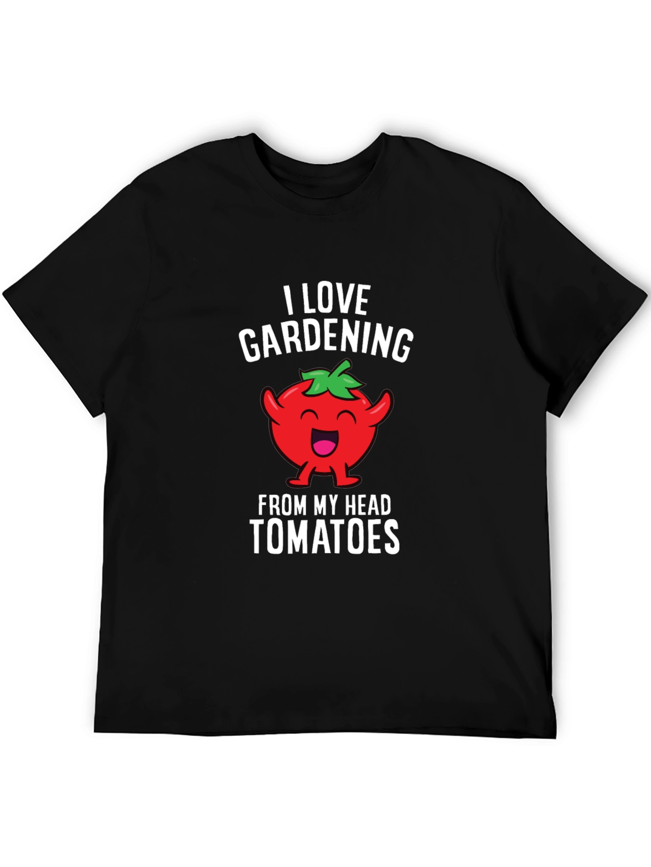 Black Gardening Tomato Head Graphic T-Shirt view 5