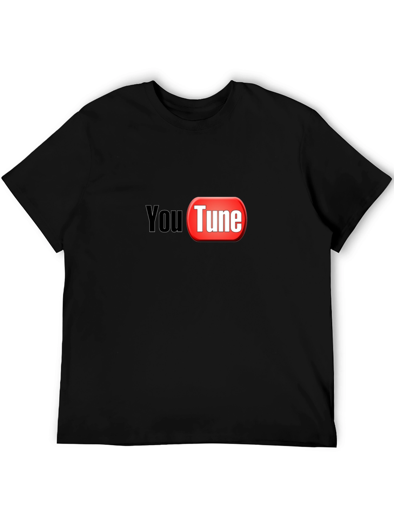 Black YouTune Graphic Tee - Music Lover's T-Shirt view 5