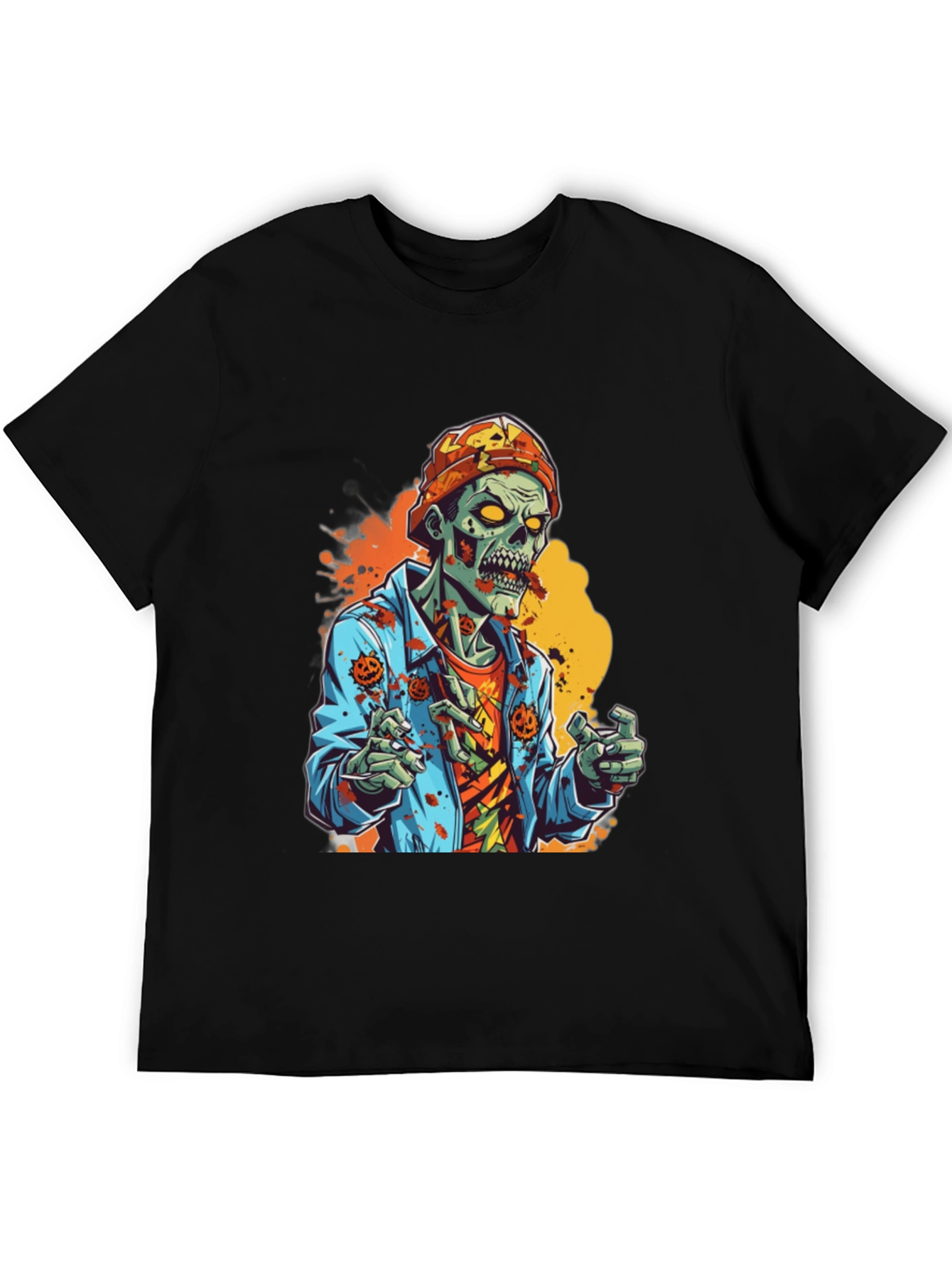 Black Zombie Halloween Graphic Tee view 5