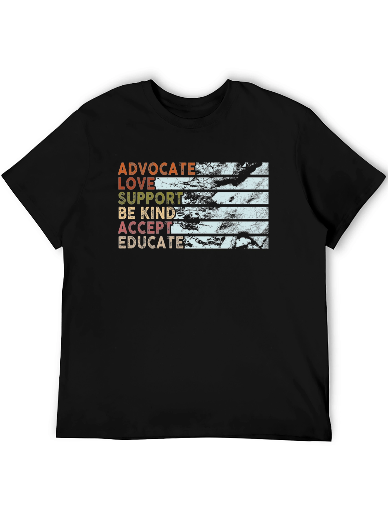 Black Advocate Love Support Kindness T-Shirt view 5