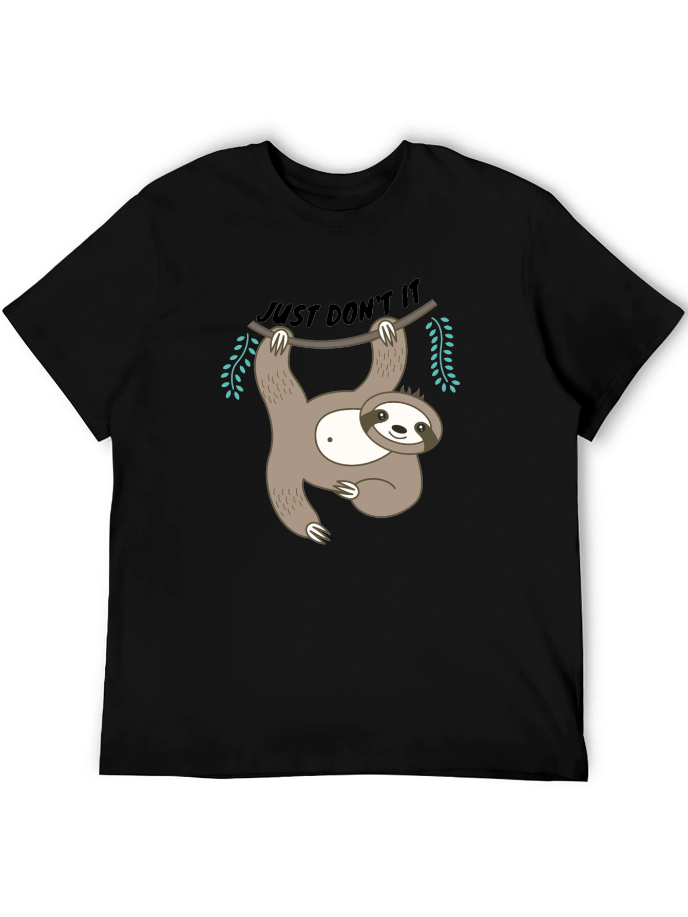 Black Just Don't It Sloth Graphic Tee view 5