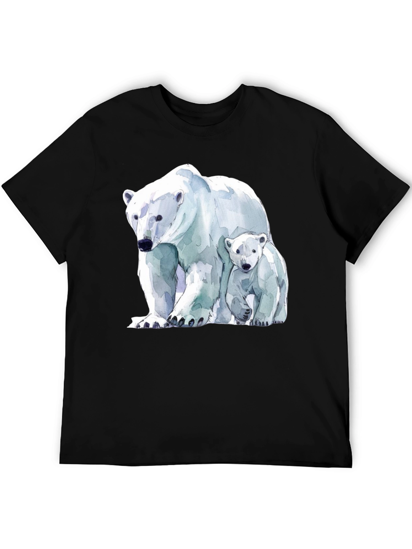 Black Polar Bear Graphic Tee view 5