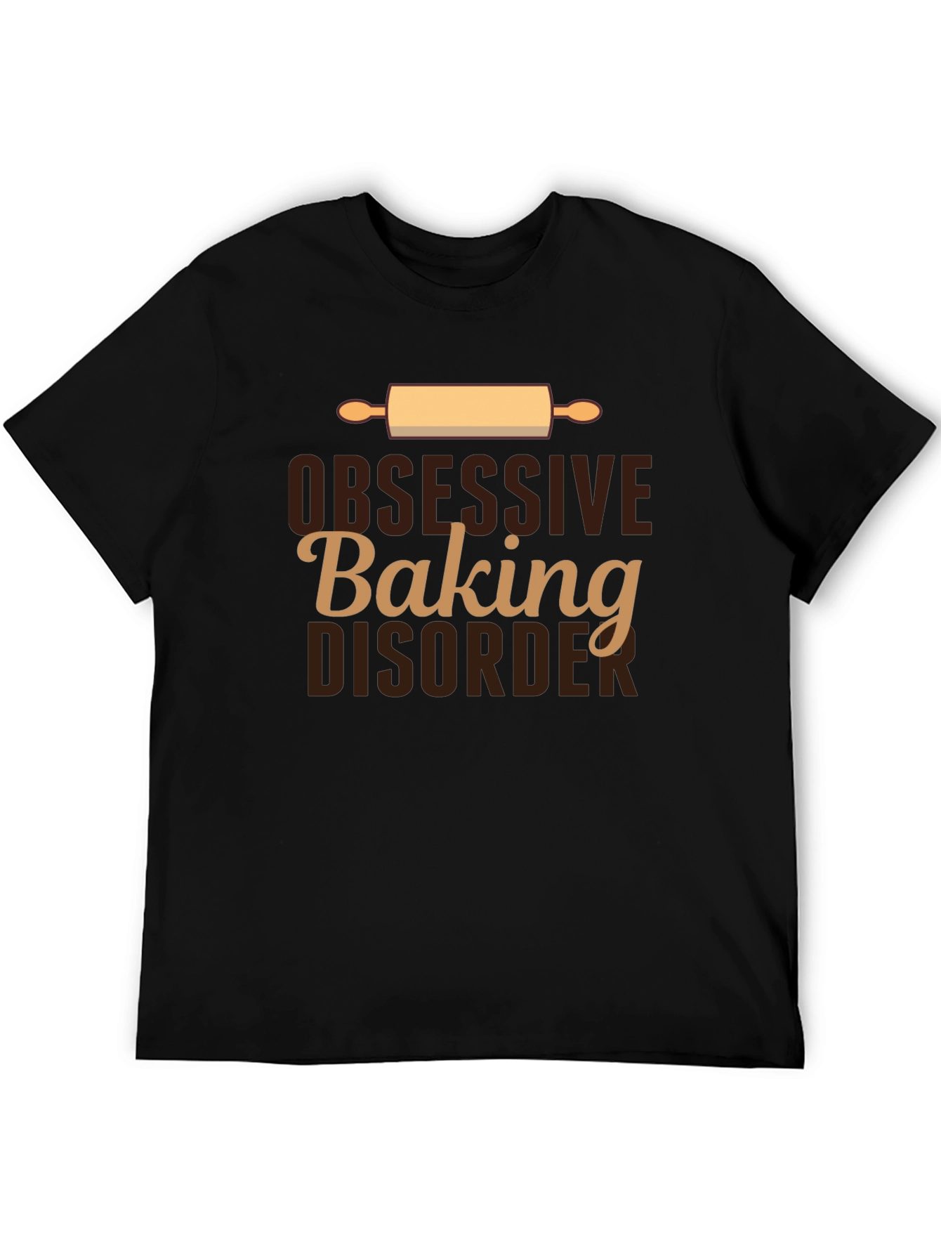 Black Obsessive Baking Disorder T-Shirt view 5