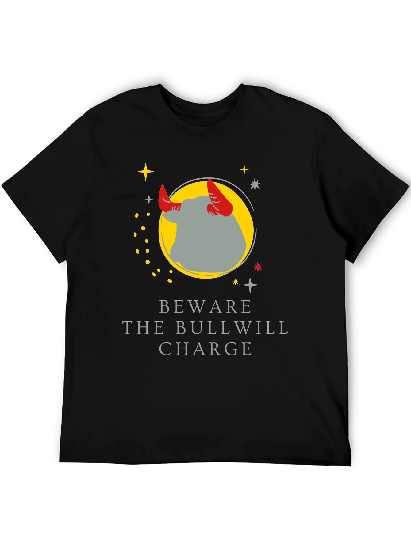Black Beware the Bullwill Charge Graphic Tee view 5