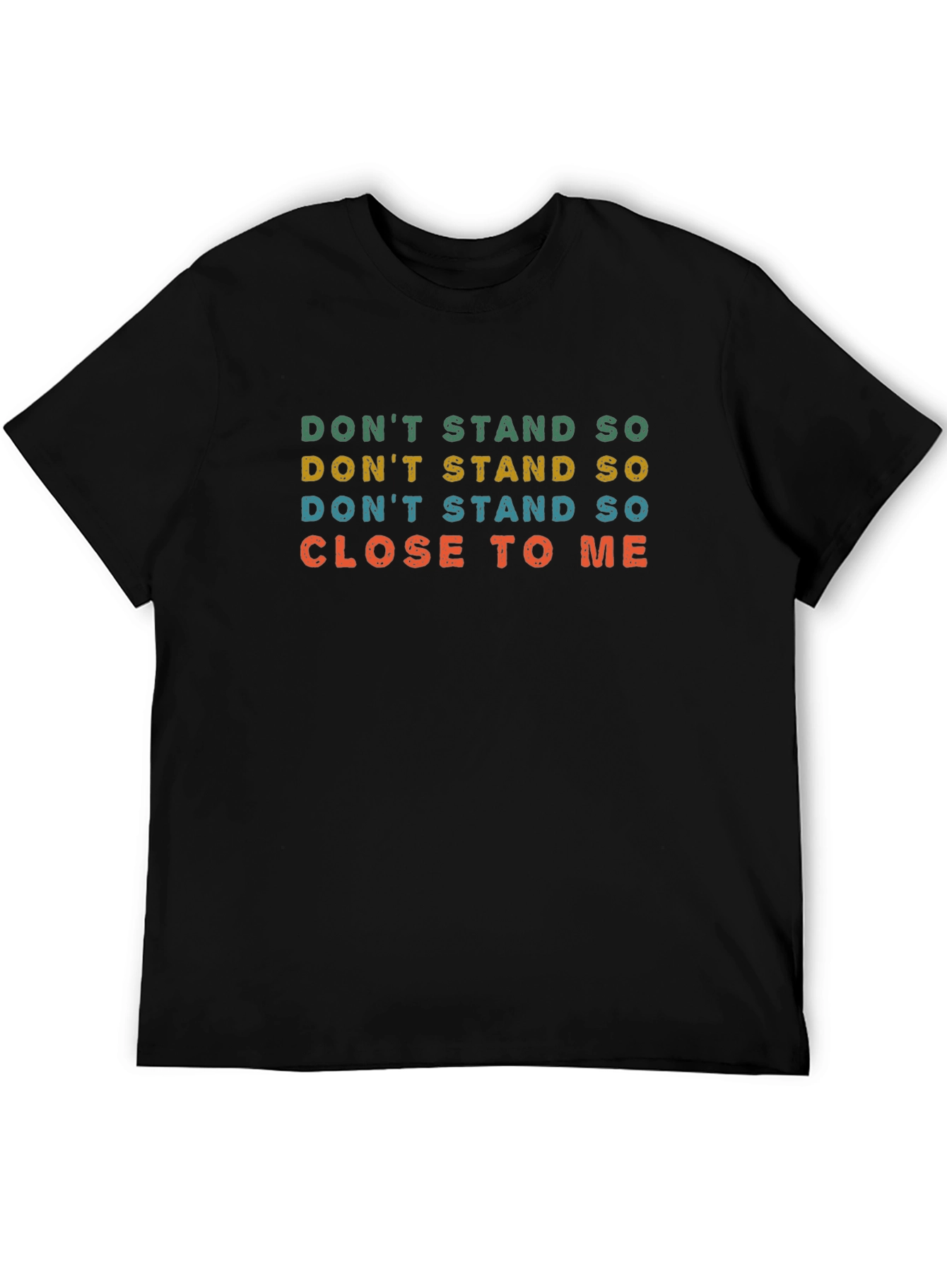 Black Retro "Don't Stand So Close To Me" Graphic Tee view 5