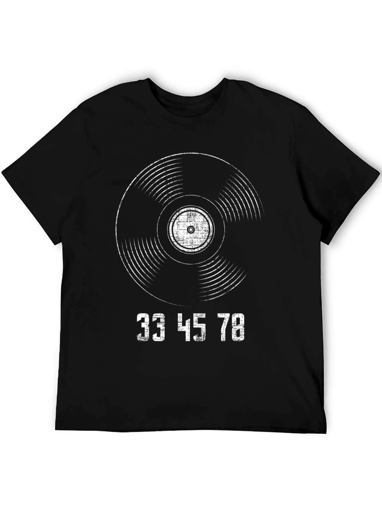 Black Retro Vinyl Record RPM Graphic Tee - 33 45 78 RPM view 5