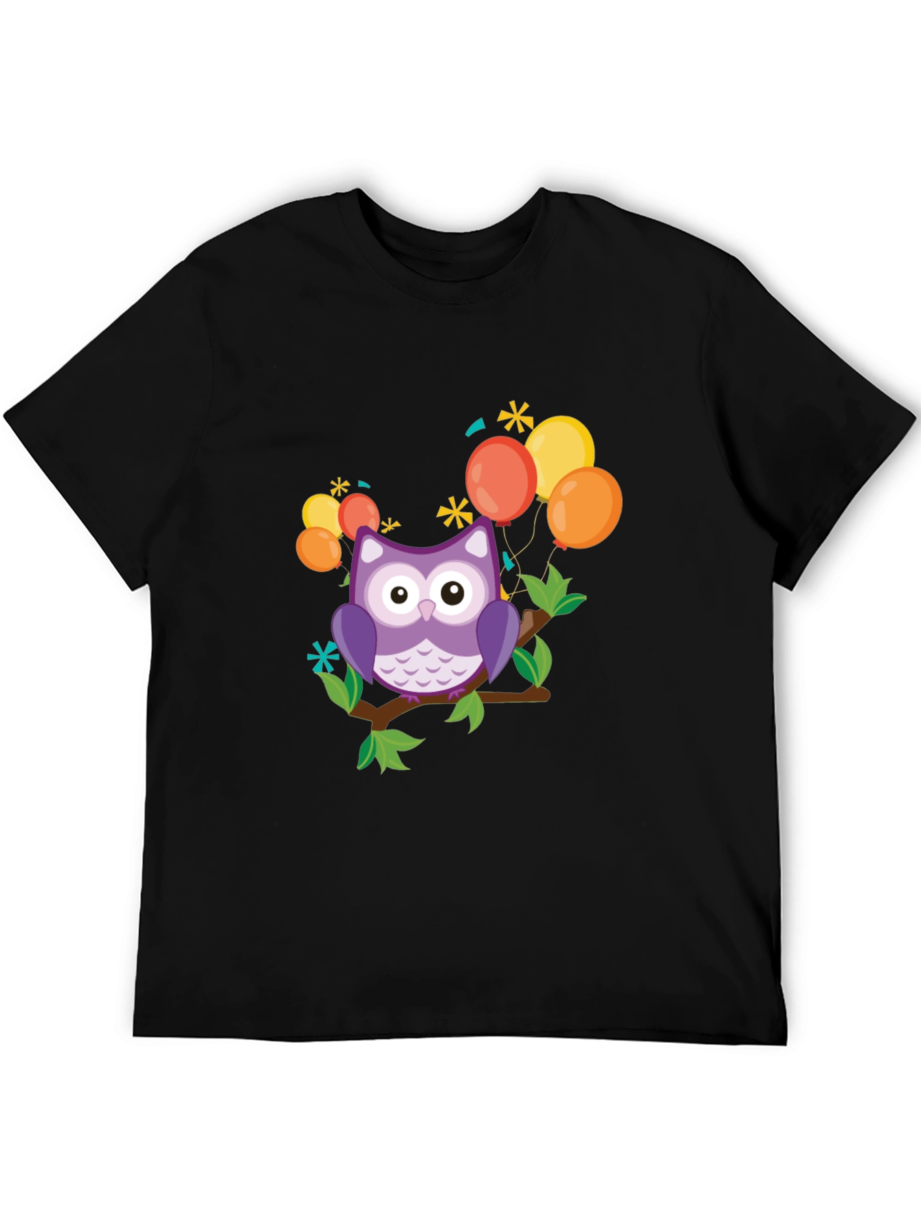 Cute Owl on Branch Graphic Tee - 5