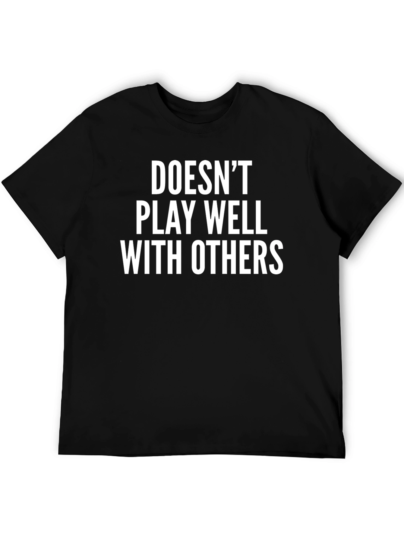 Black Doesn't Play Well With Others Graphic Tee view 5