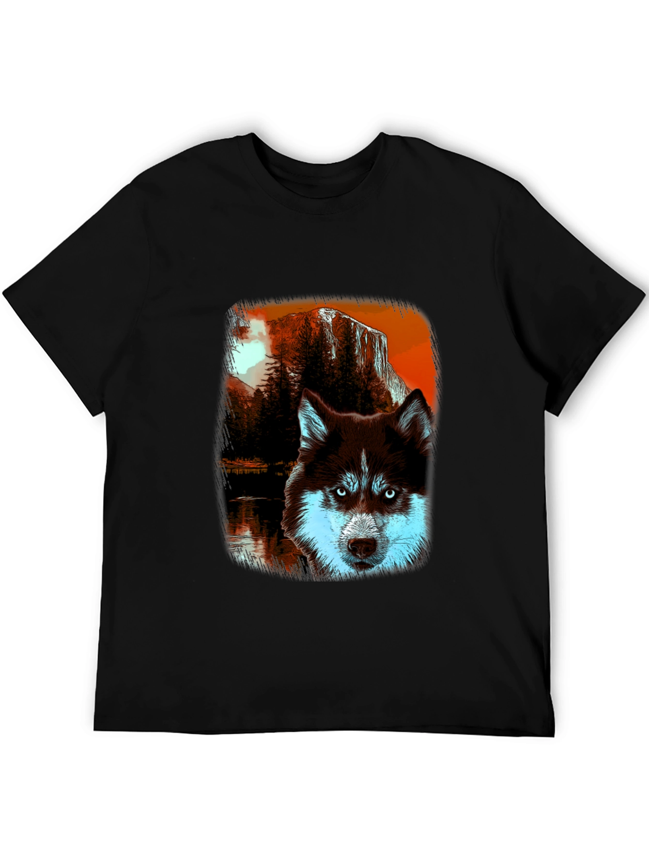 Black Husky Wilderness Graphic Tee - Black Cotton Blend view 5