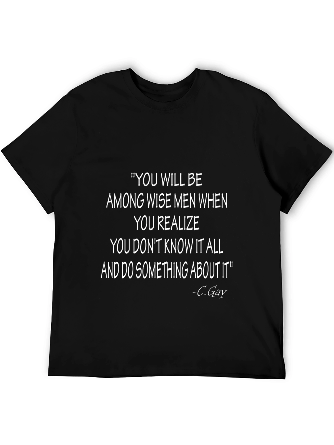 Black Inspirational Quote Graphic Tee view 5