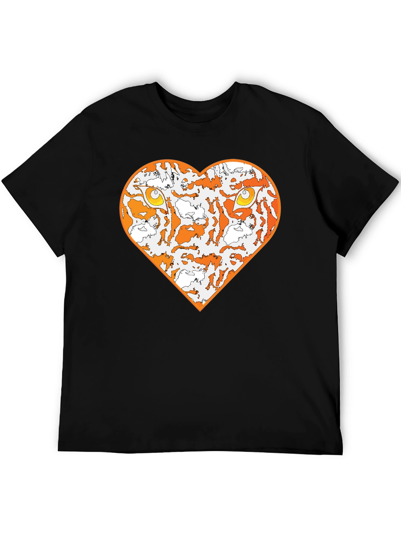 Black Tiger Heart Graphic Tee - Black view 5