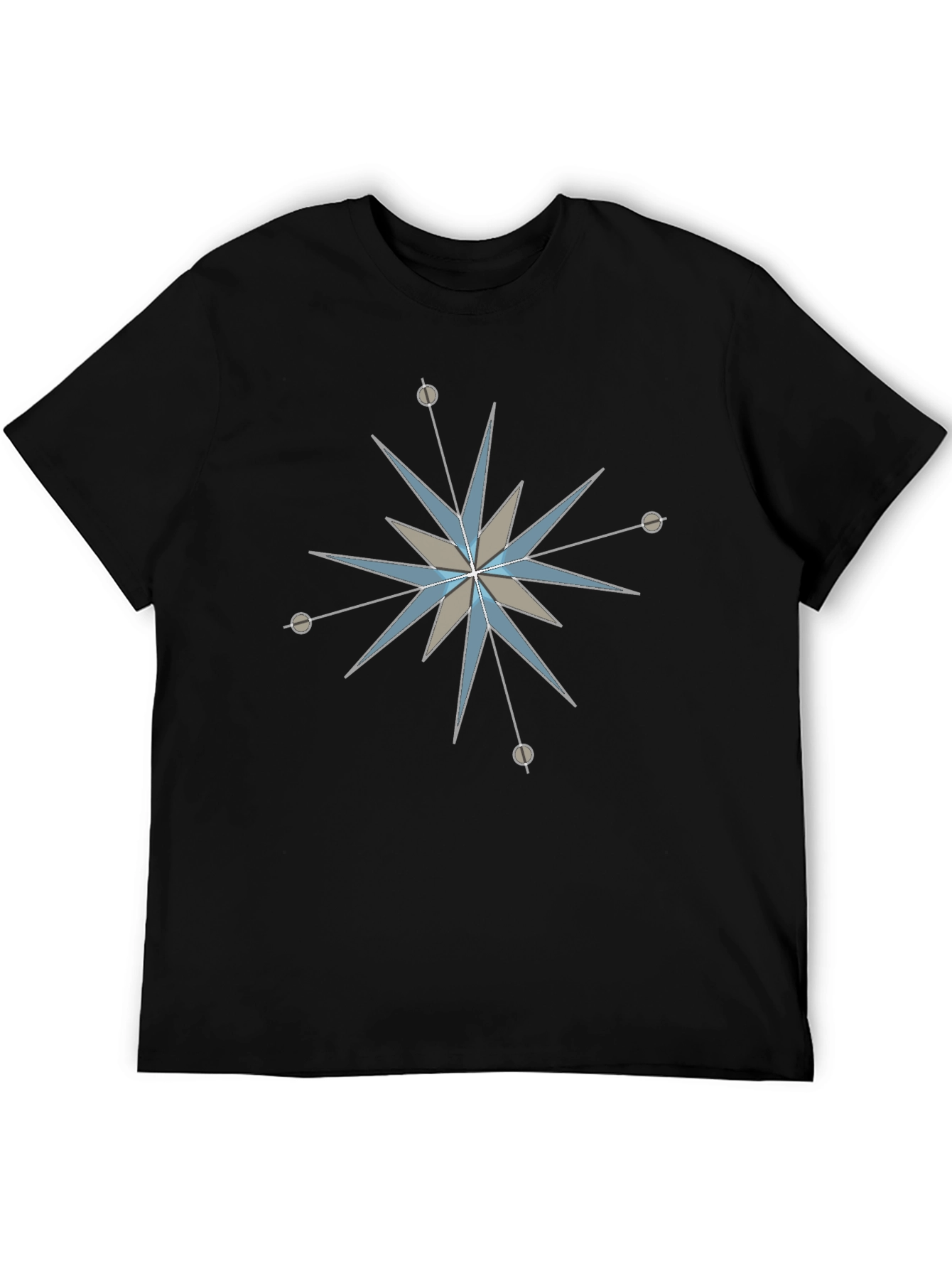 Black Mid-Century Modern Starburst Graphic Tee view 5