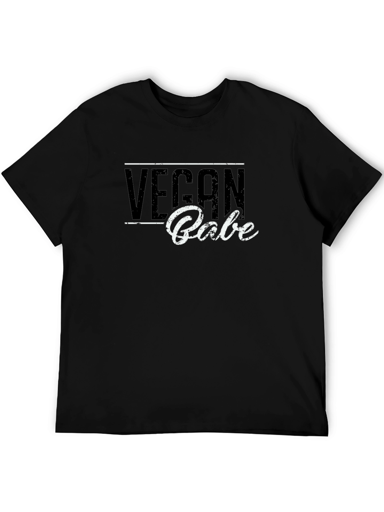 Black Vegan Babe Black T-Shirt - Stylish Vegan Apparel view 5