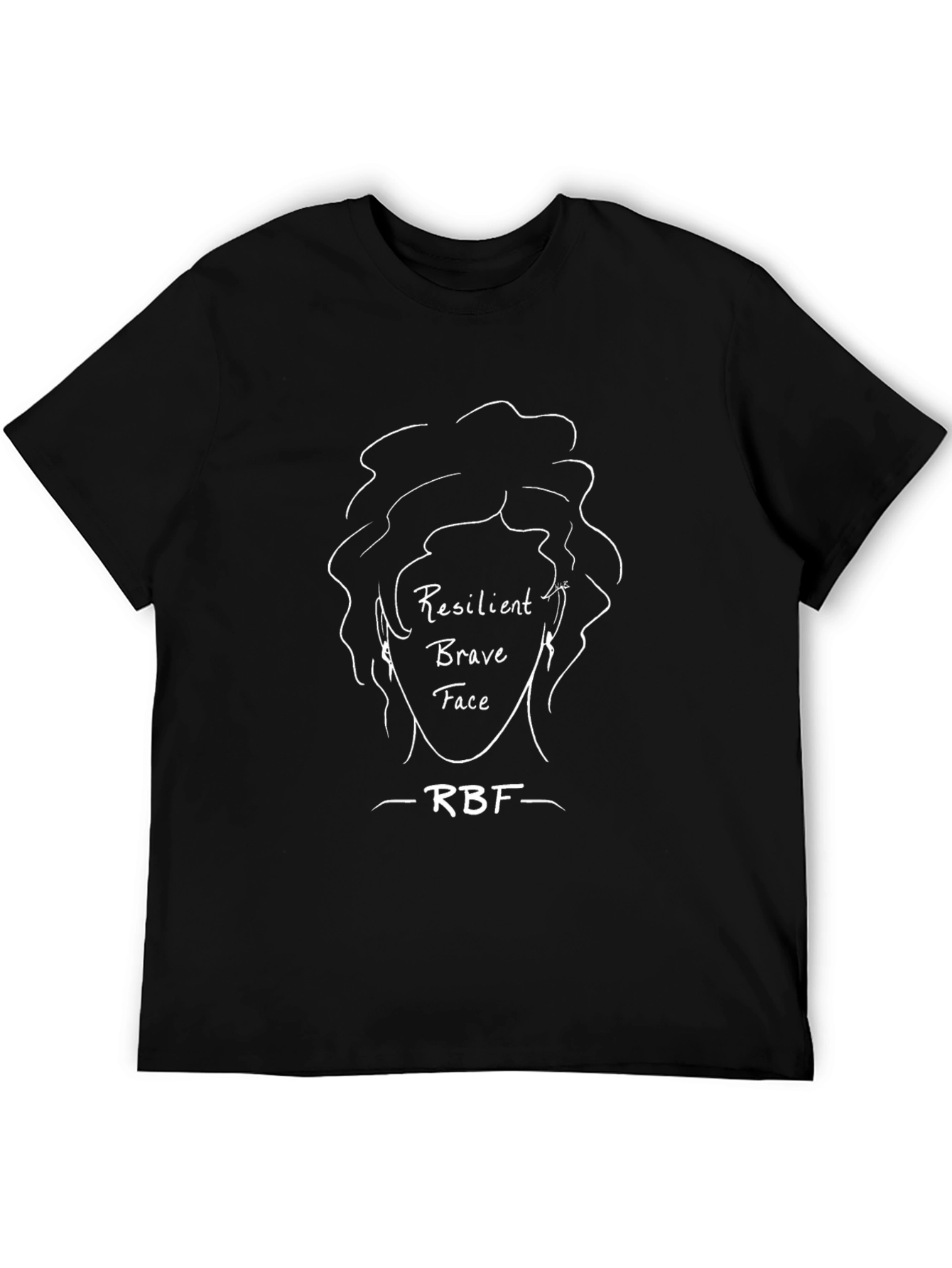 Black Resilient Brave Face Graphic Tee view 5