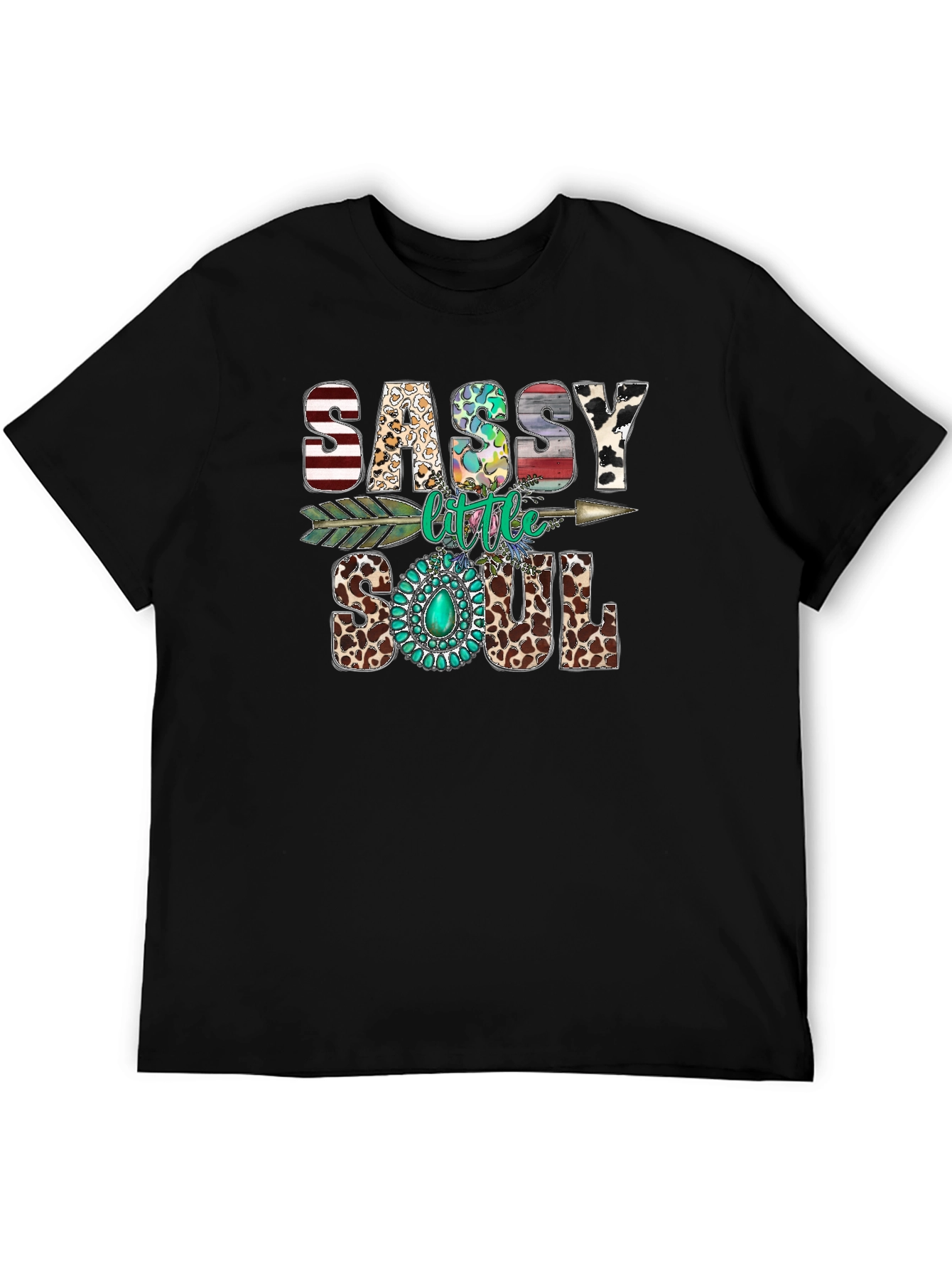 Black Sassy Little Soul Graphic T-Shirt view 5