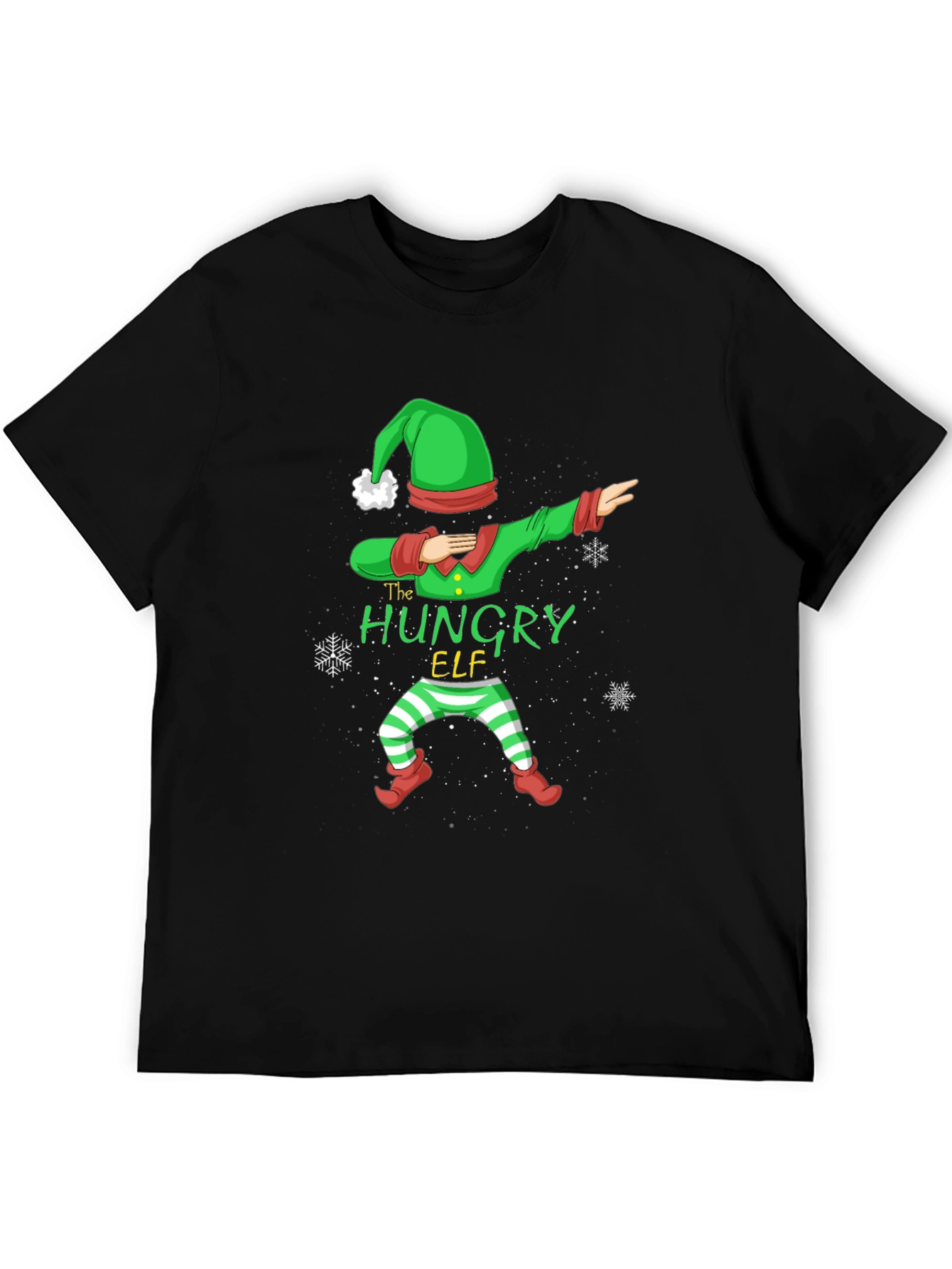 Black Hungry Elf Dab Black T-Shirt view 5