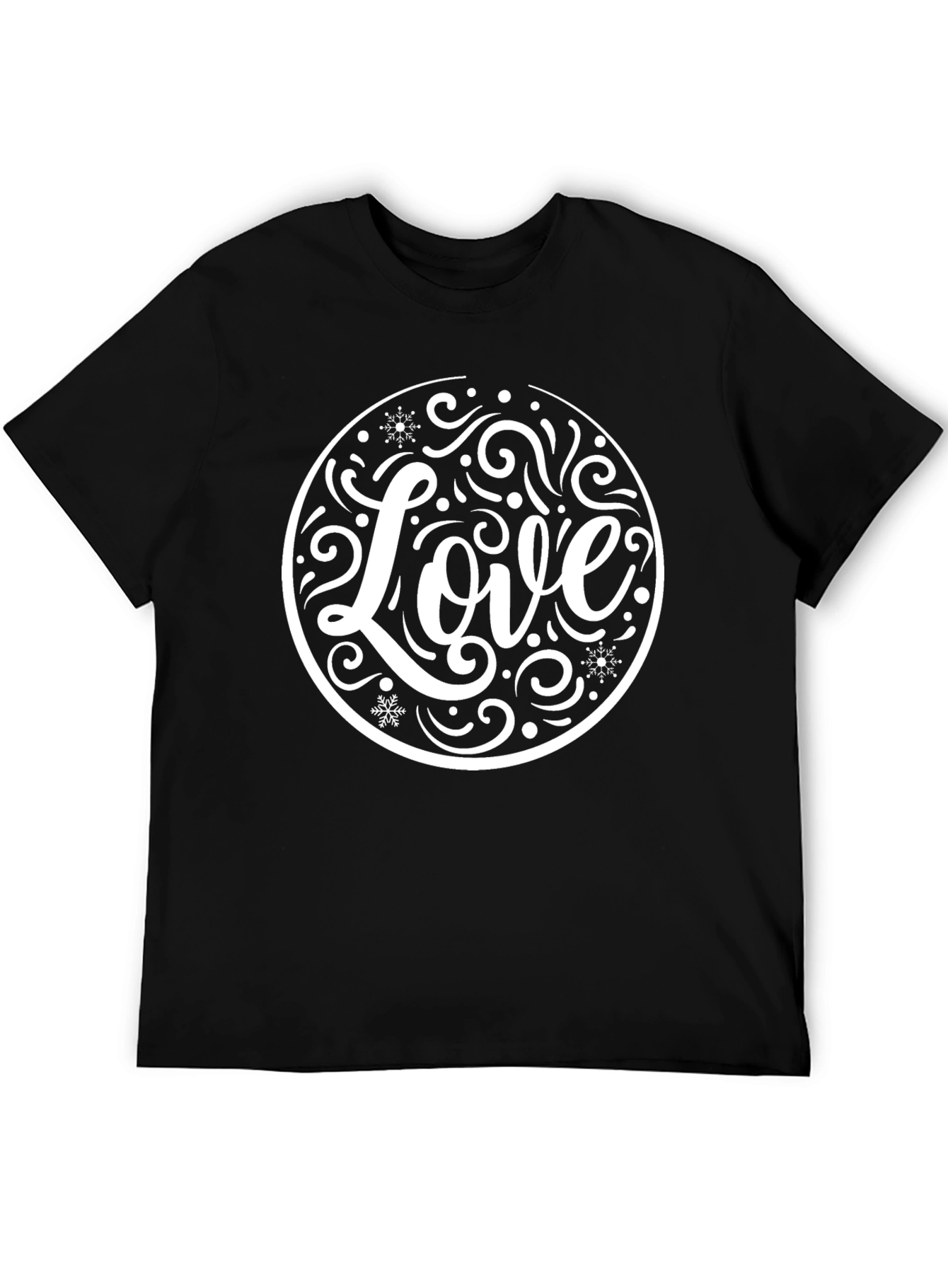 Black Love Circle Graphic Tee - Black Unisex view 5