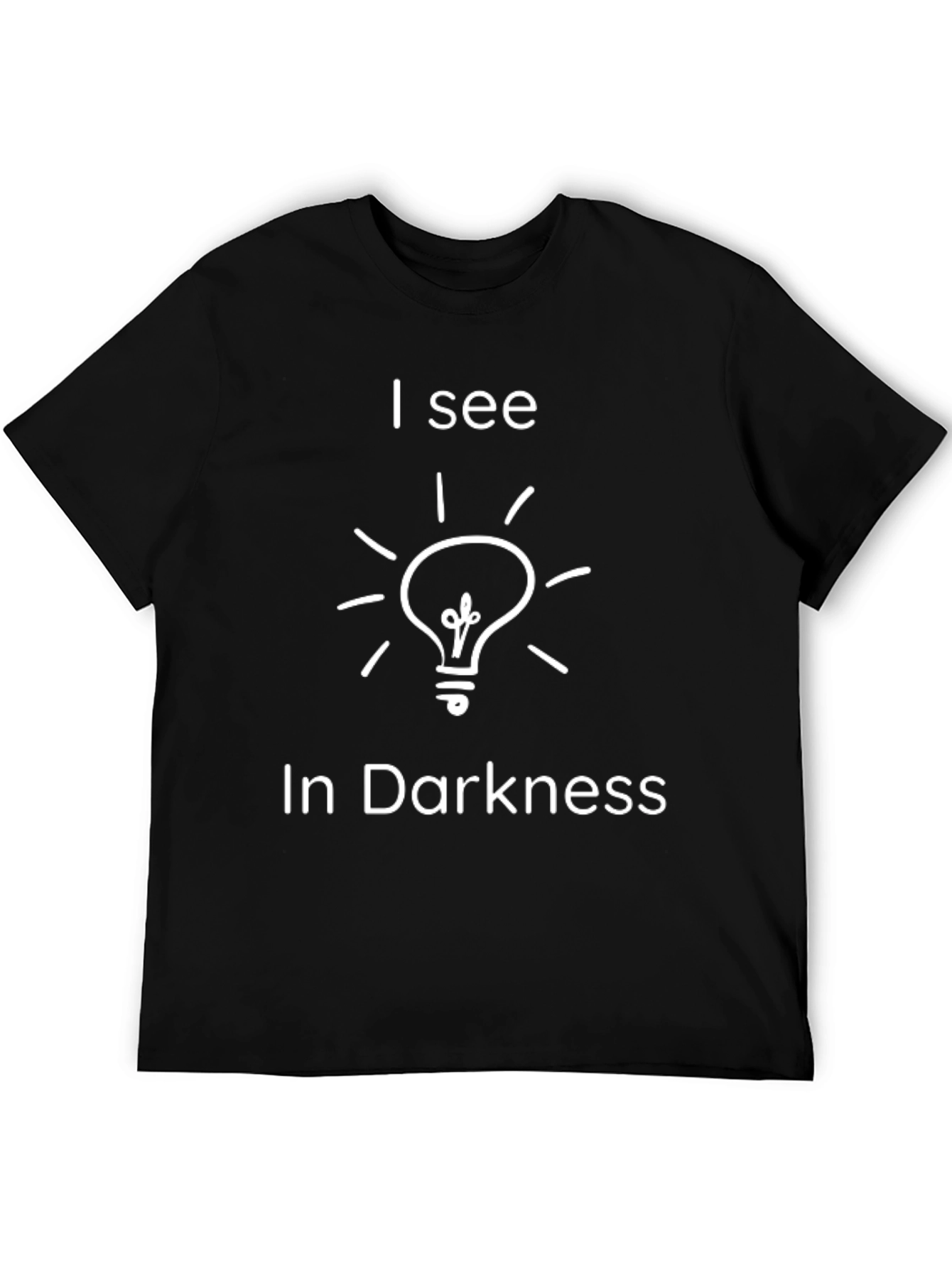 Black I See Light in Darkness Graphic Tee view 5