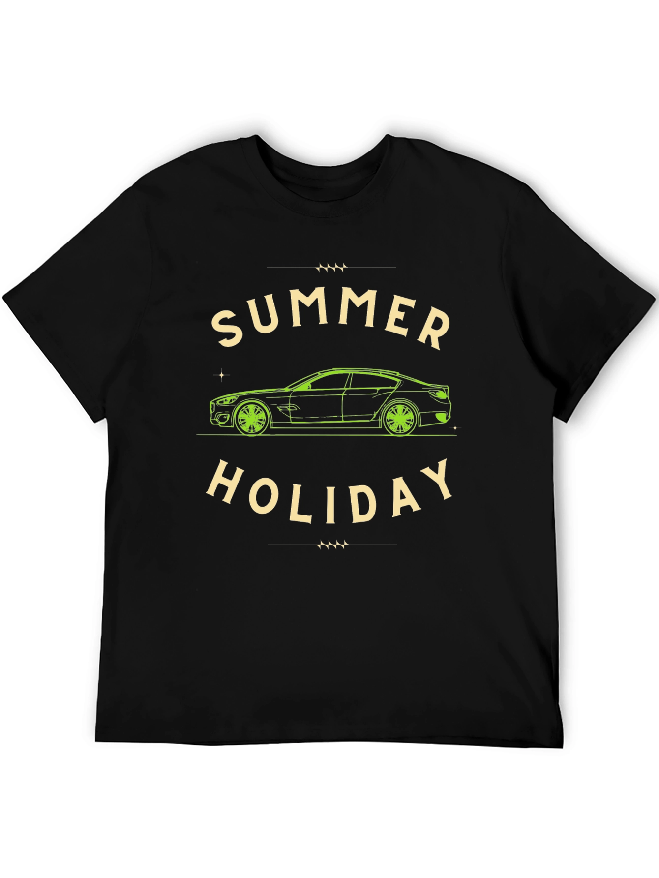 Black Summer Holiday Car T-Shirt view 5