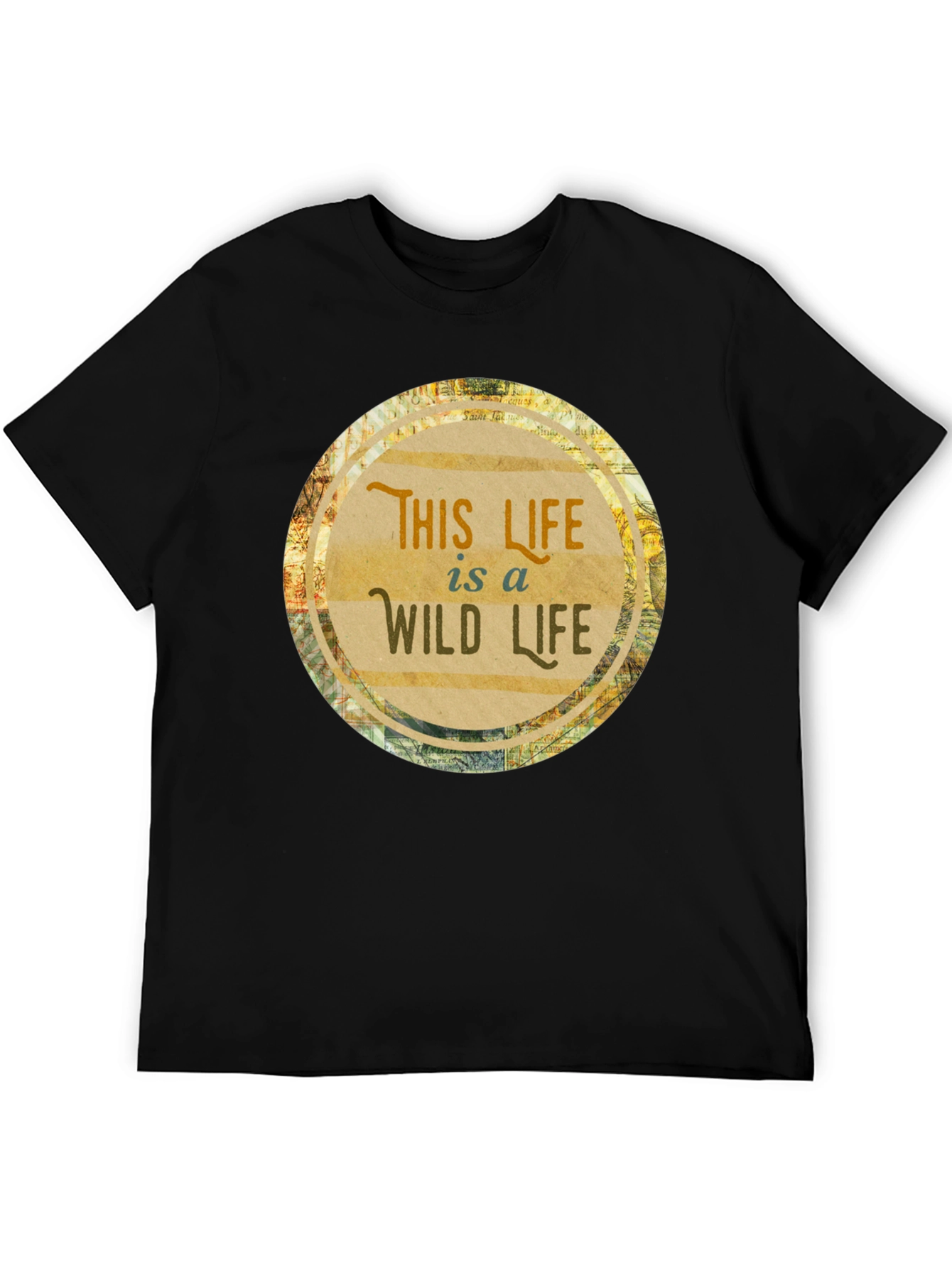 Black This Life Is A Wild Life T-Shirt view 5