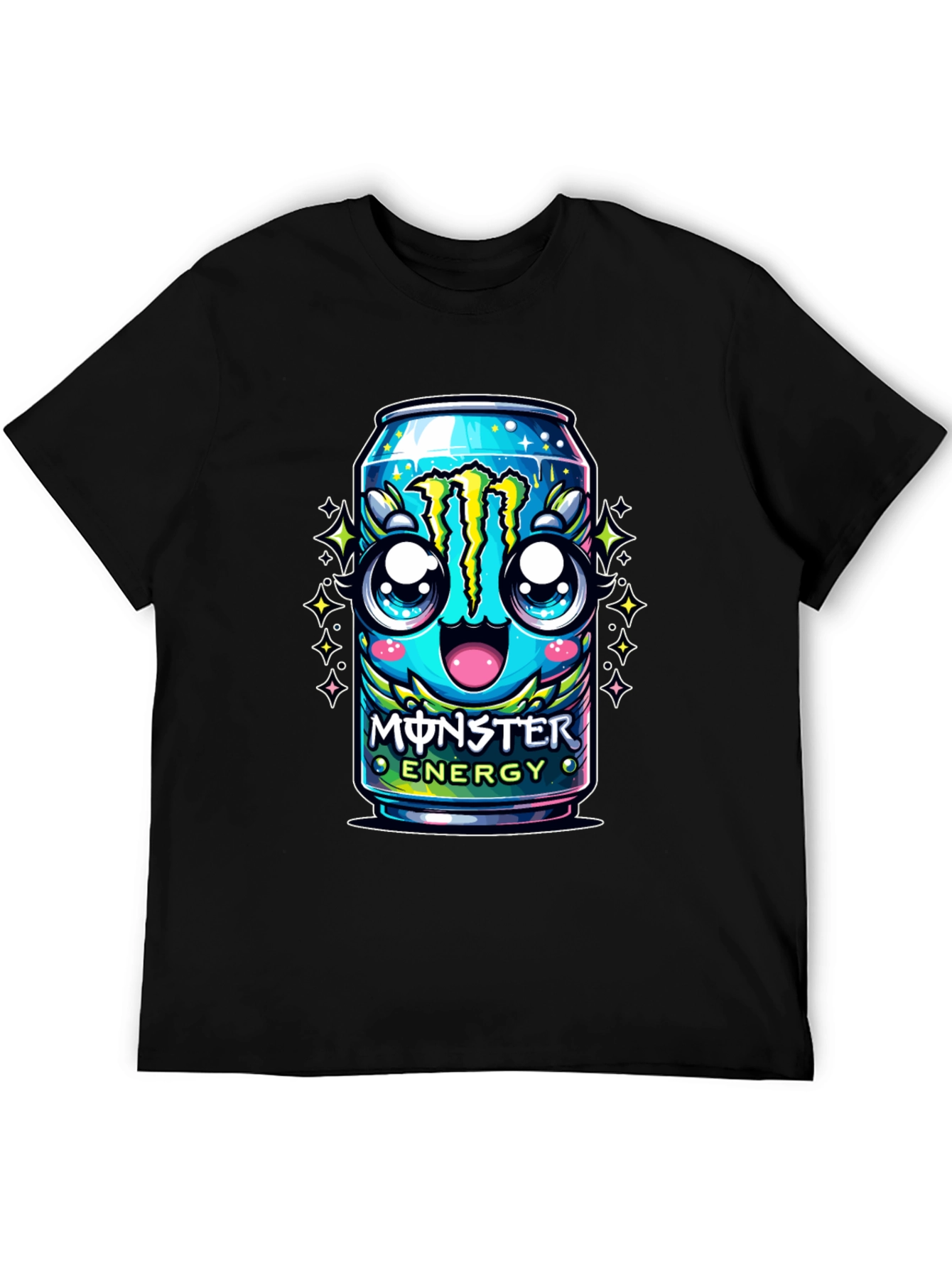 Monster Energy Kawaii Graphic Tee - Black - 5