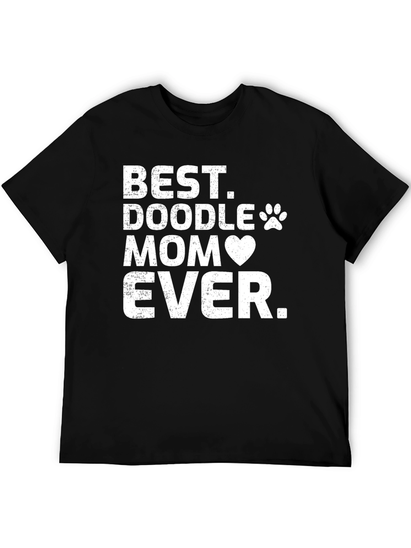 Black Best Doodle Mom Ever T-Shirt view 5