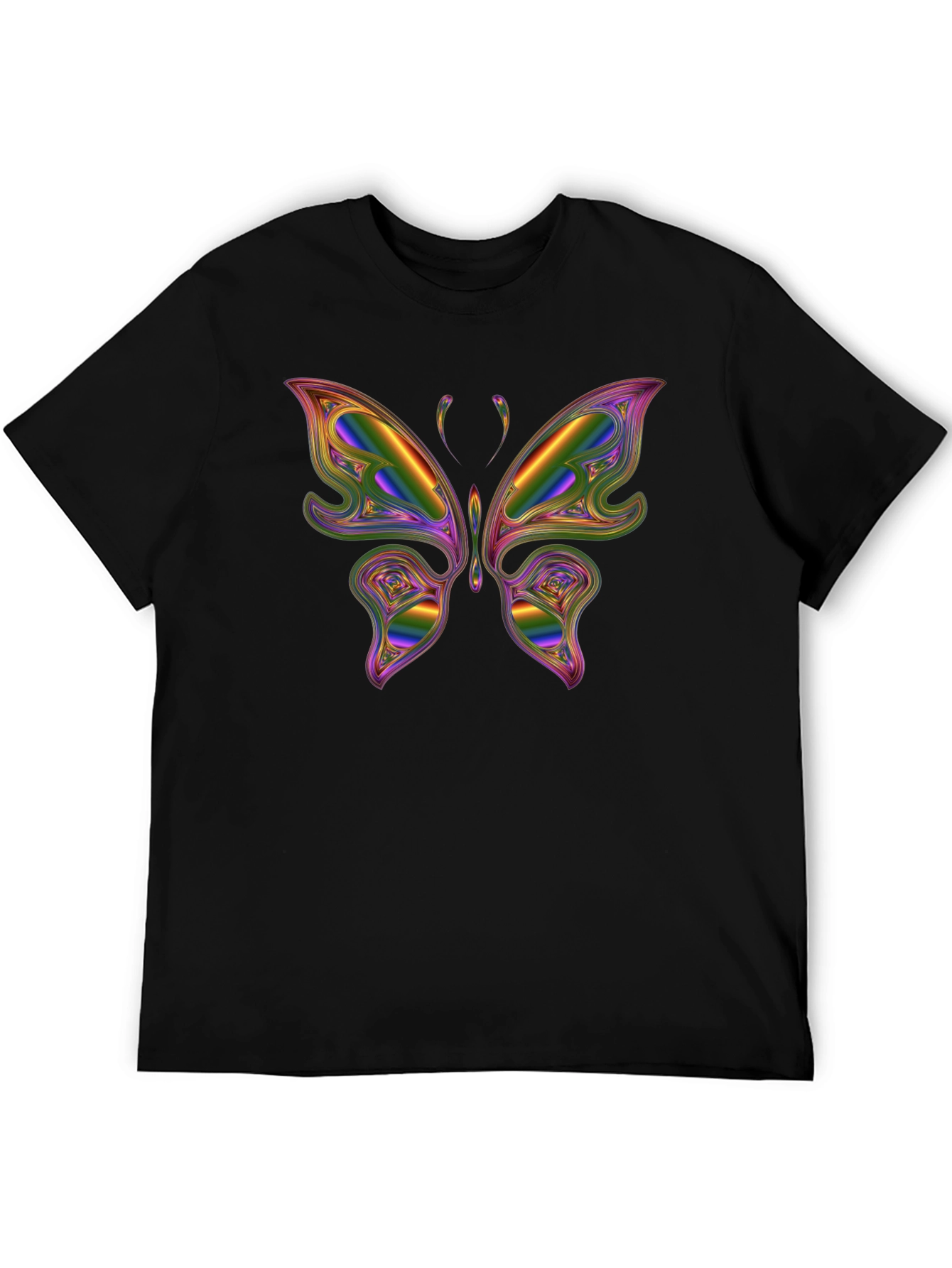 Black Rainbow Butterfly Graphic Tee view 5
