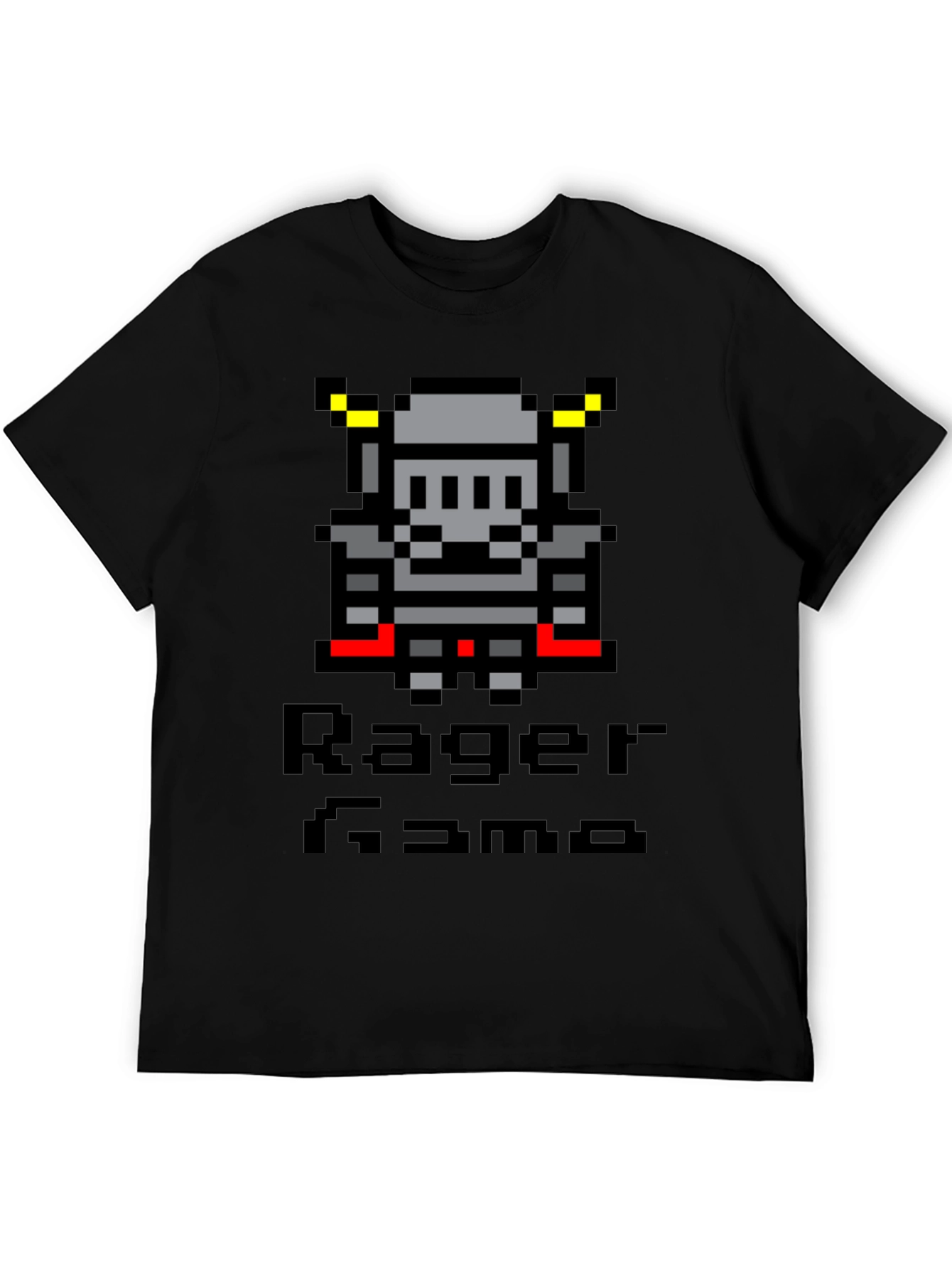 Black Pixel Knight T-Shirt - Rage Game Tee view 5