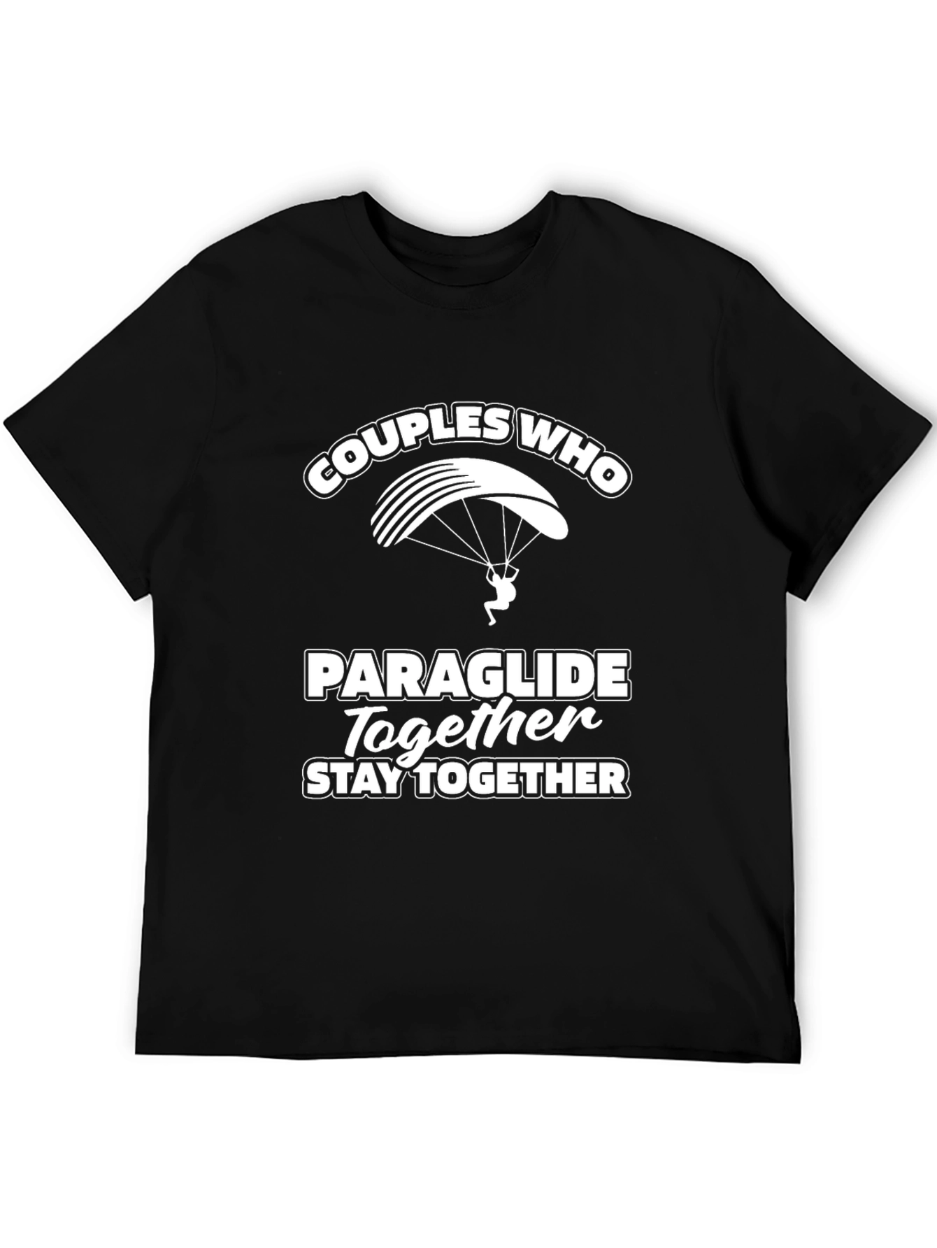 Black Couples Who Paraglide Together T-Shirt view 5