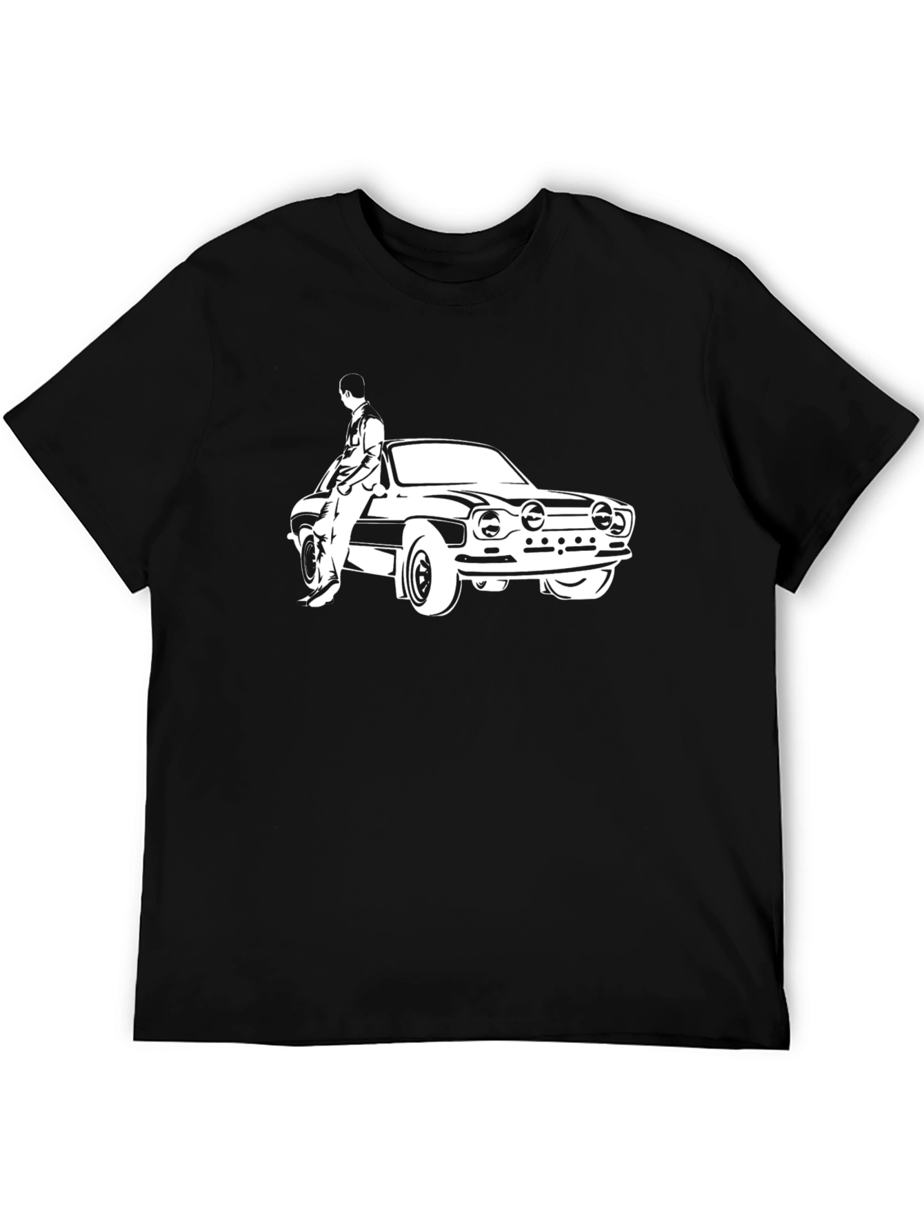 Black Classic Car Tee - Retro Cool view 5