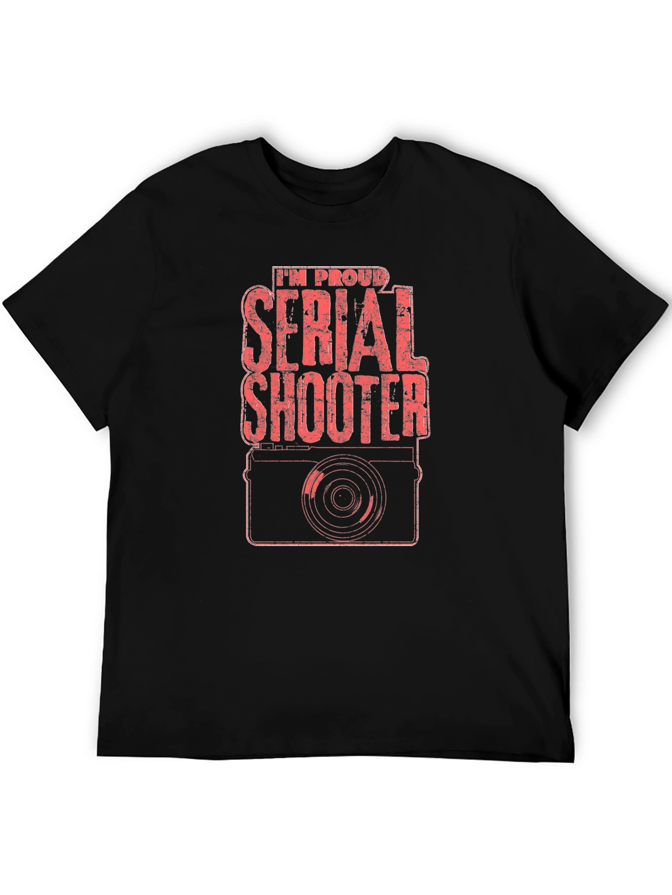 Black Serial Shooter Camera T-Shirt view 5