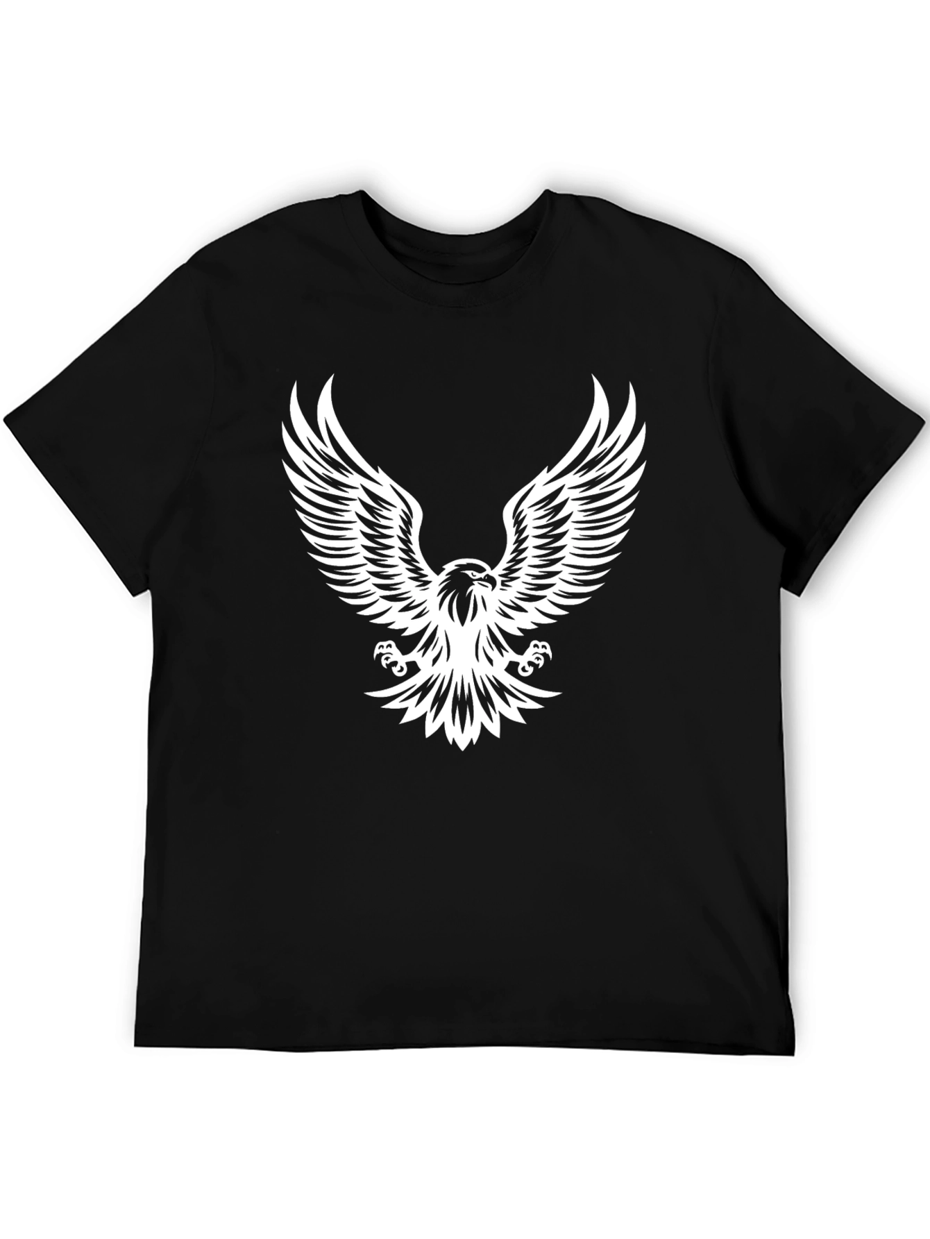 Black Black Eagle Graphic Tee - Cool Bird Print view 5