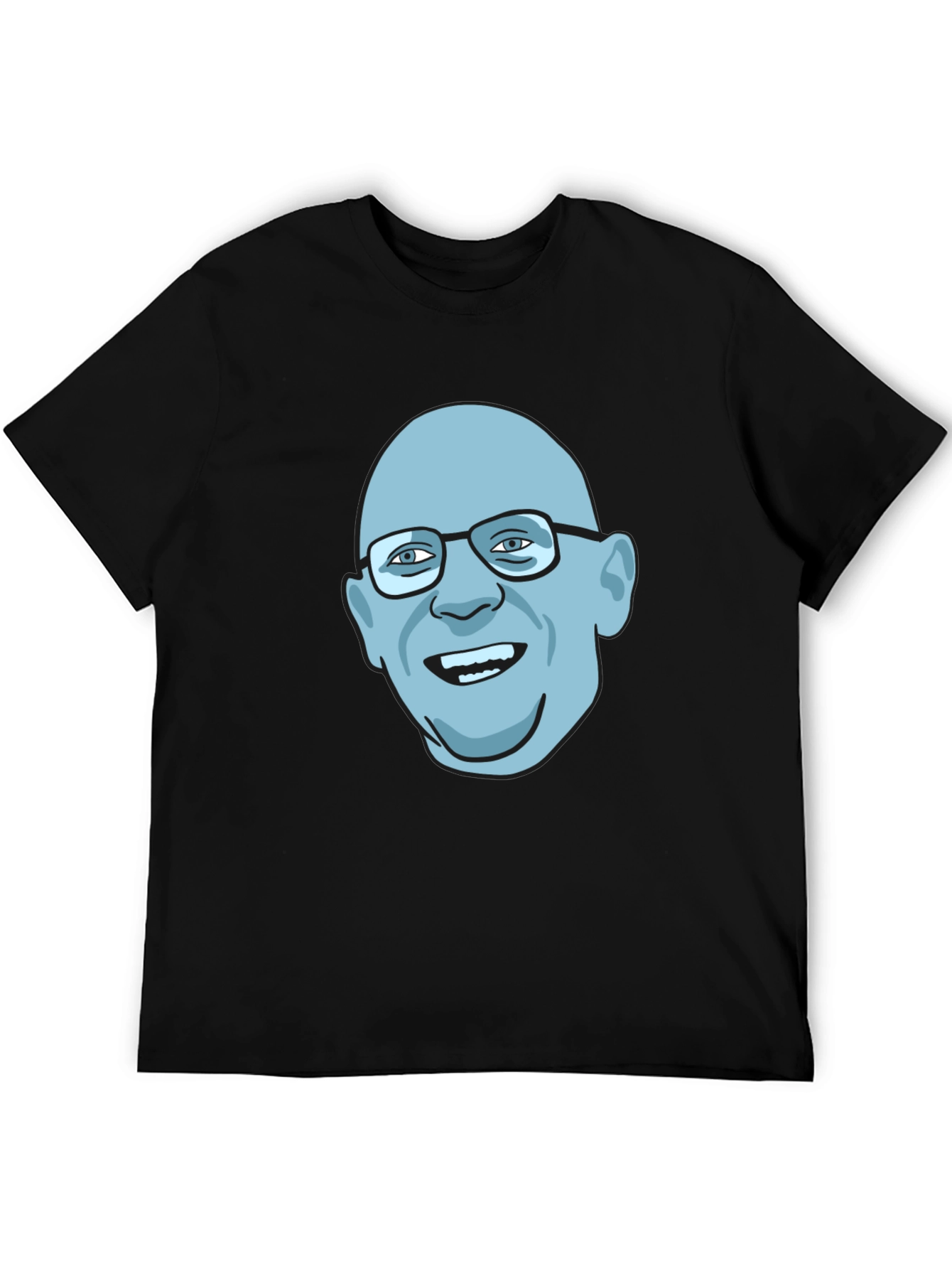 Black Bald Guy Graphic Tee - Unique Design view 5