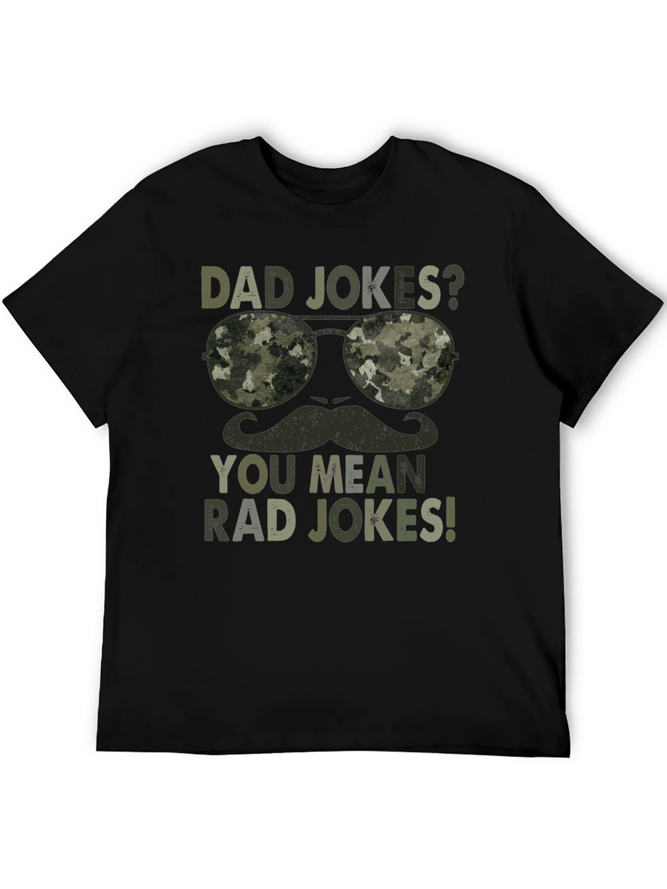 Black Dad Jokes? Rad Jokes! Camo Graphic T-Shirt view 5