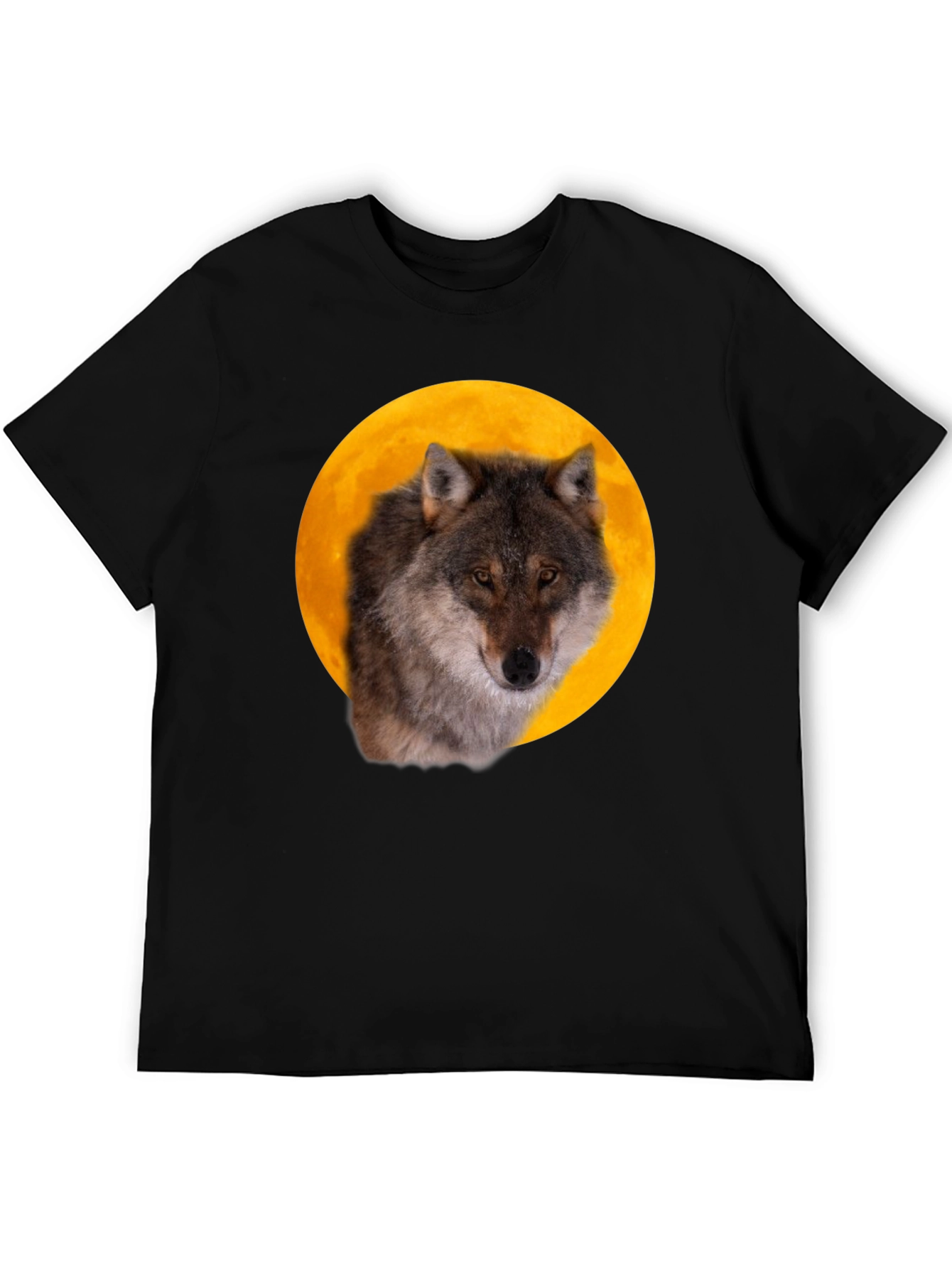 Black Wolf Moon Graphic Tee - Black view 5